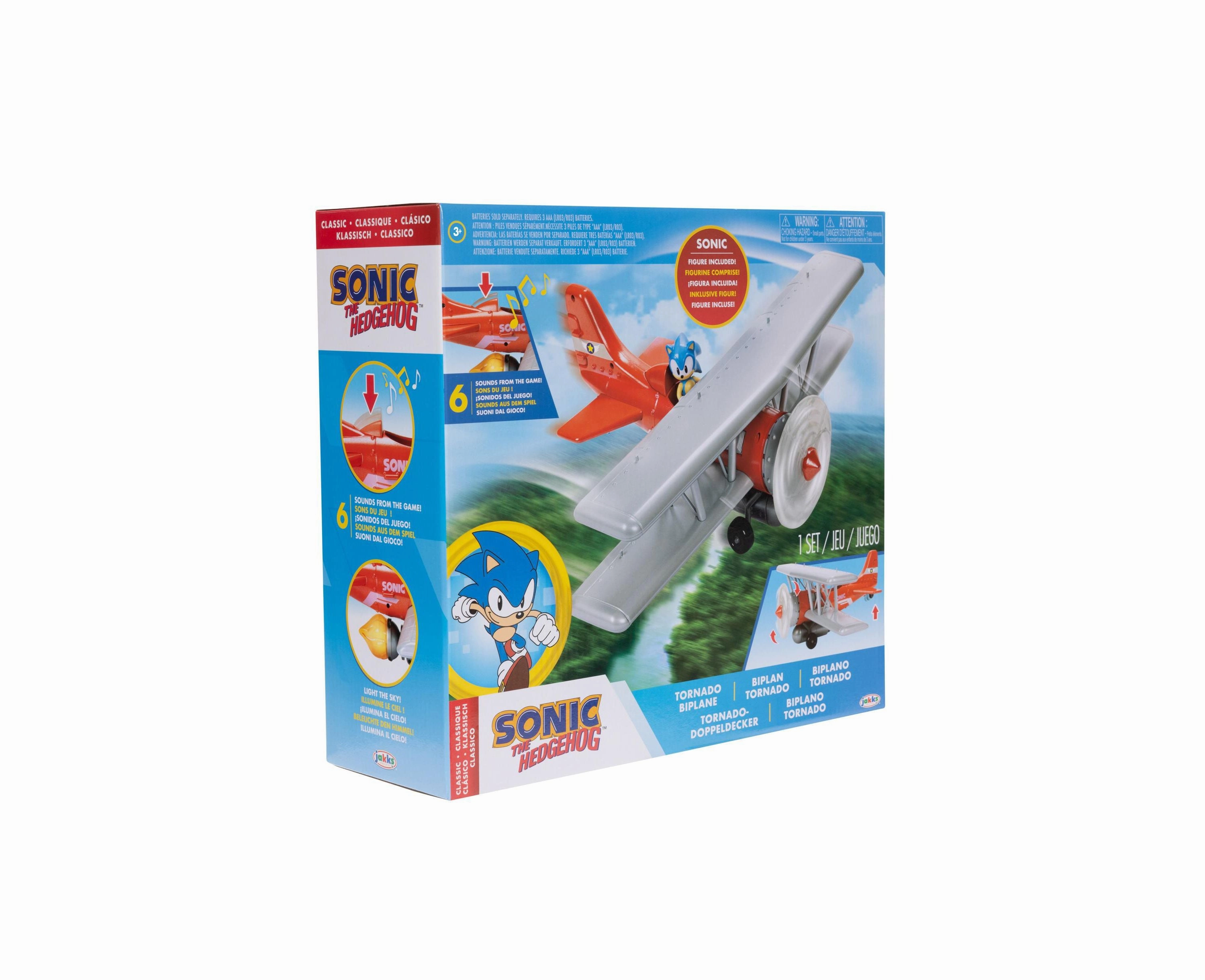Sonic Tornado 2.5" Interactive Biplane Playset with Sounds and Lights