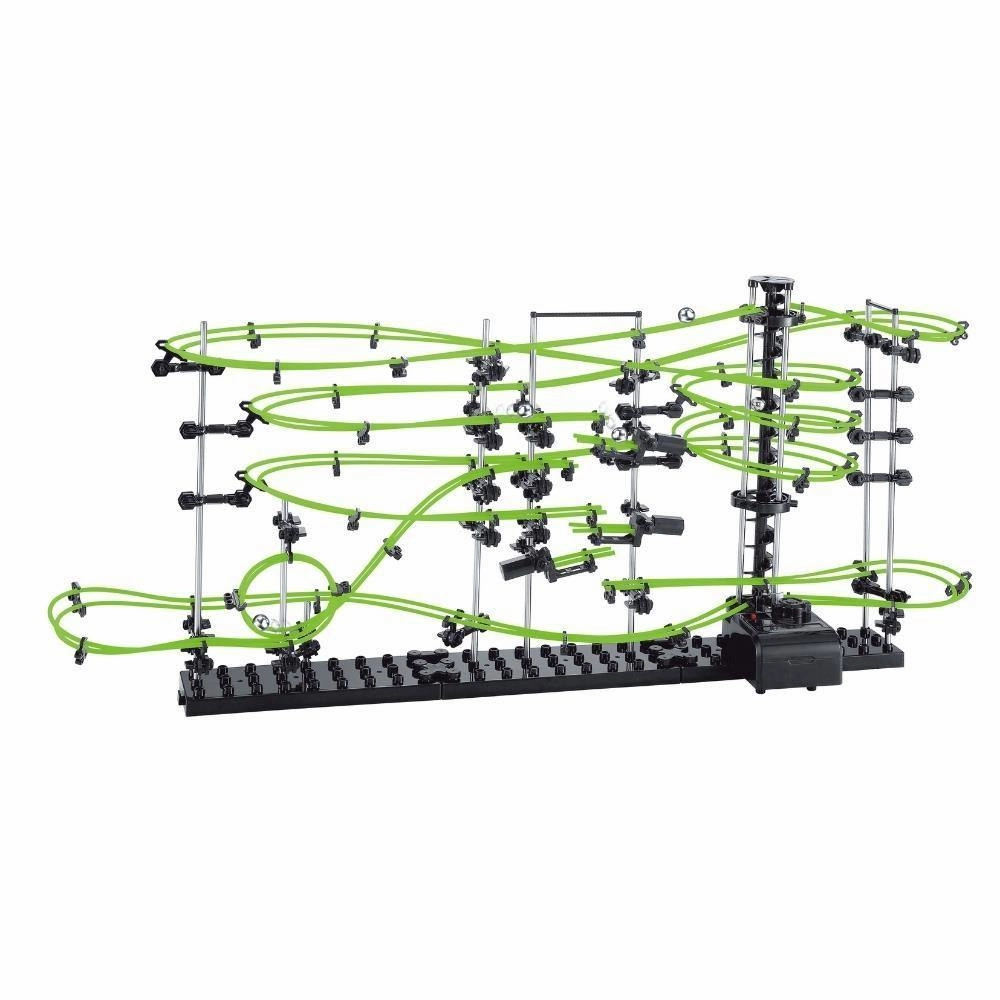 SpaceRail Level 3 Complex Motorised Marble Run - Glow in the Dark!
