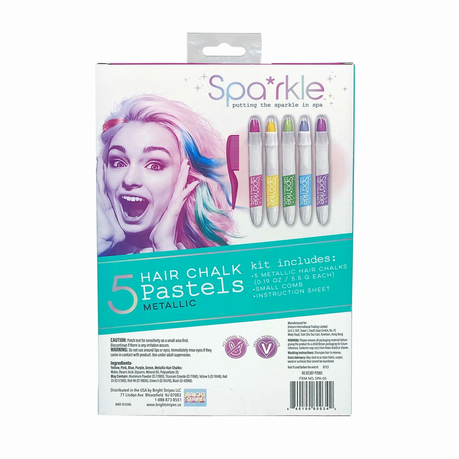 Sparkle 5 Hair Chalk Pastels Metallic
