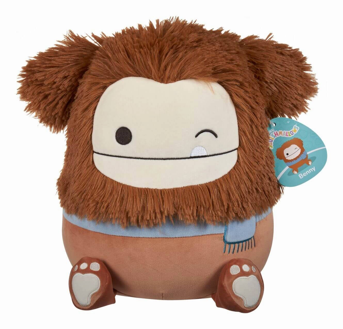 Squishmallows 12" Plush Toy Benny the Winking Bigfoot for Age 3 and Up