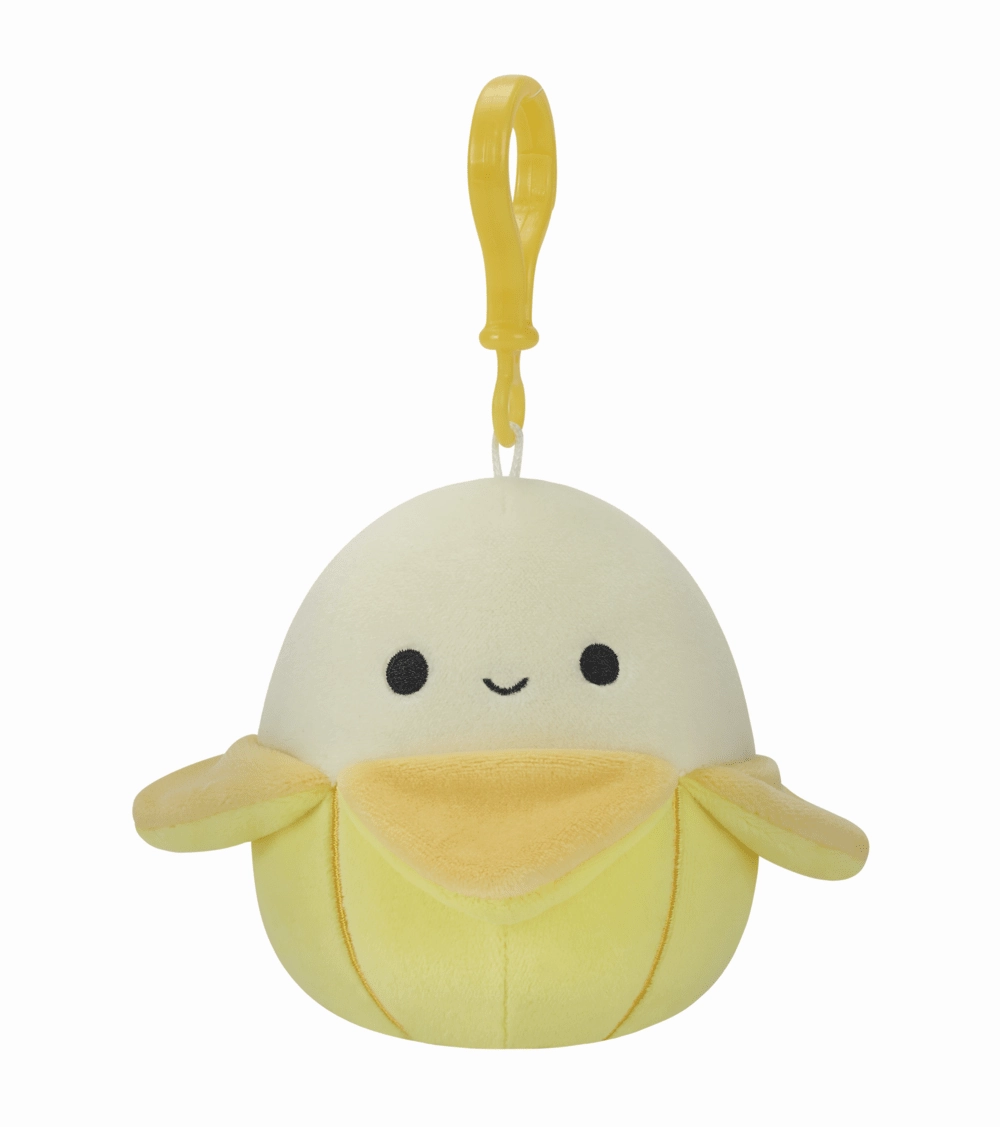 Squishmallows 3.5 Inch Plush Clip-On Junie The Yellow Banana