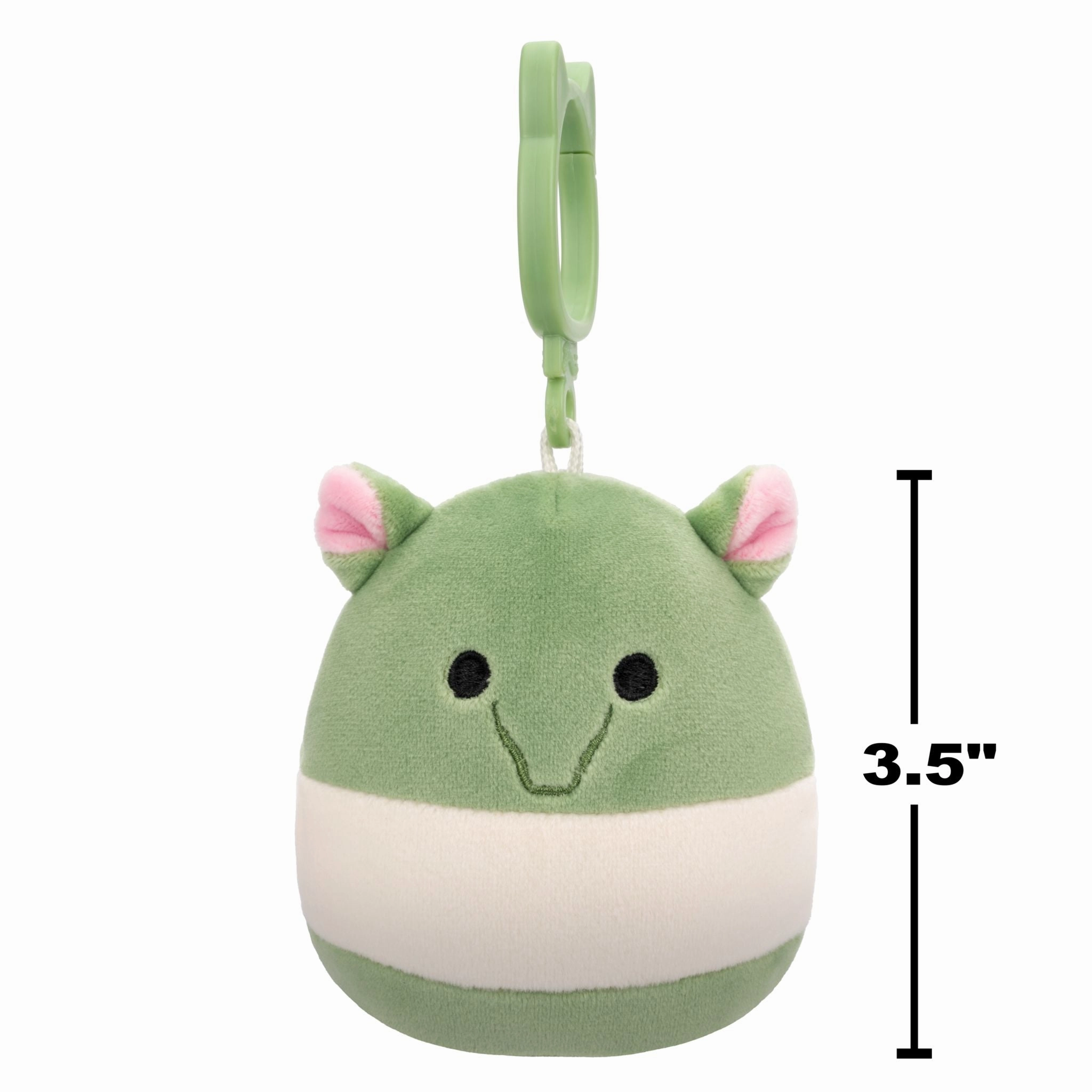 Squishmallows 3.5 Inch Plush Clip-On S20 Gerald Olive And White Tapir