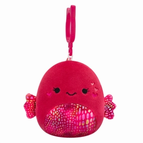 Squishmallows 3.5 Inch Valentines Clip-On Barella the Fish