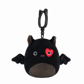 Squishmallows 3.5 Inch Valentines Clip-On Emily the Black Bat