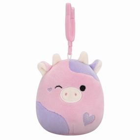 Squishmallows 3.5 Inch Valentines Clip-On Patty the Cow