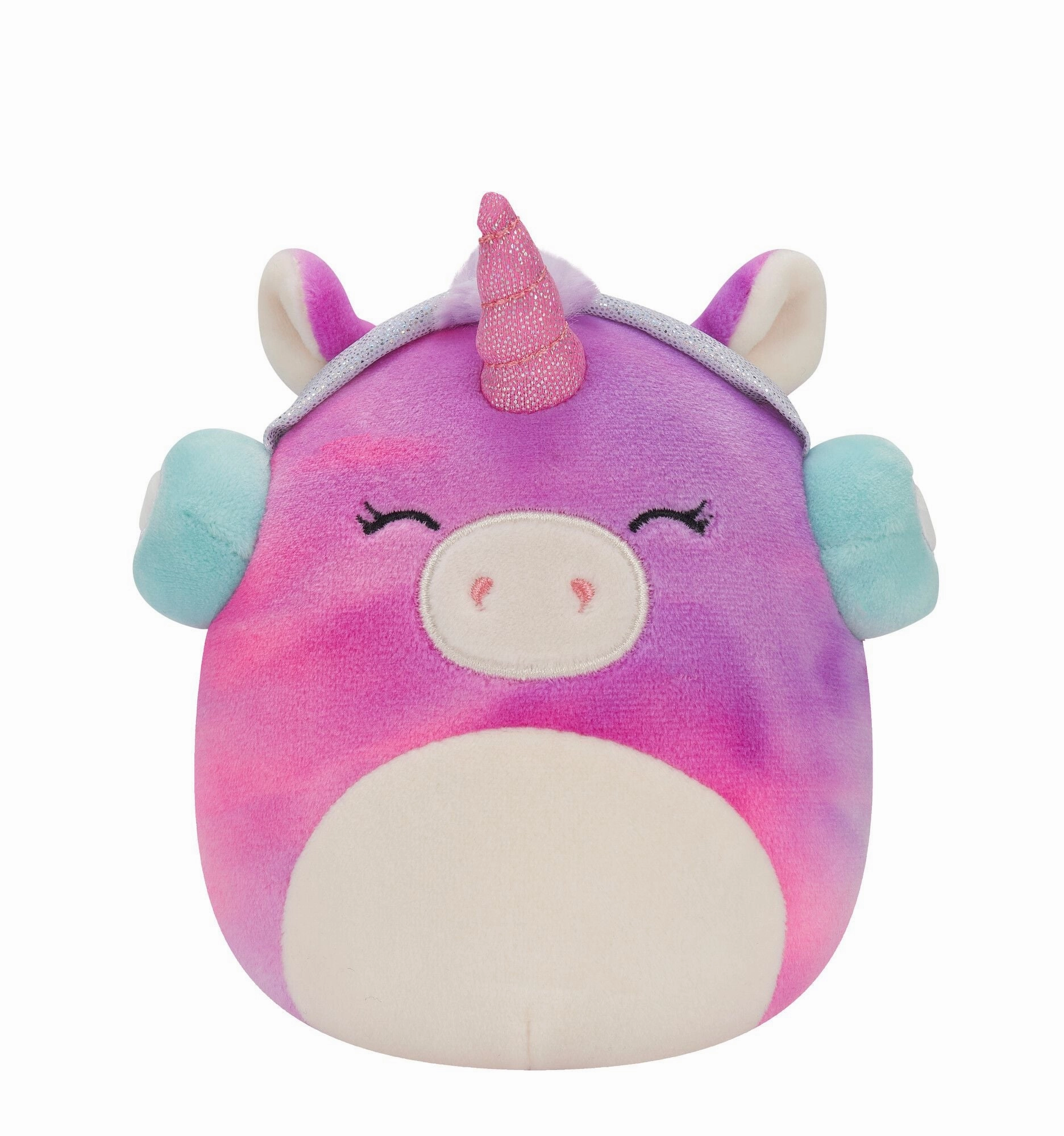 Squishmallows 5 Inch Plush Lola The TieDye Unicorn With Headphones