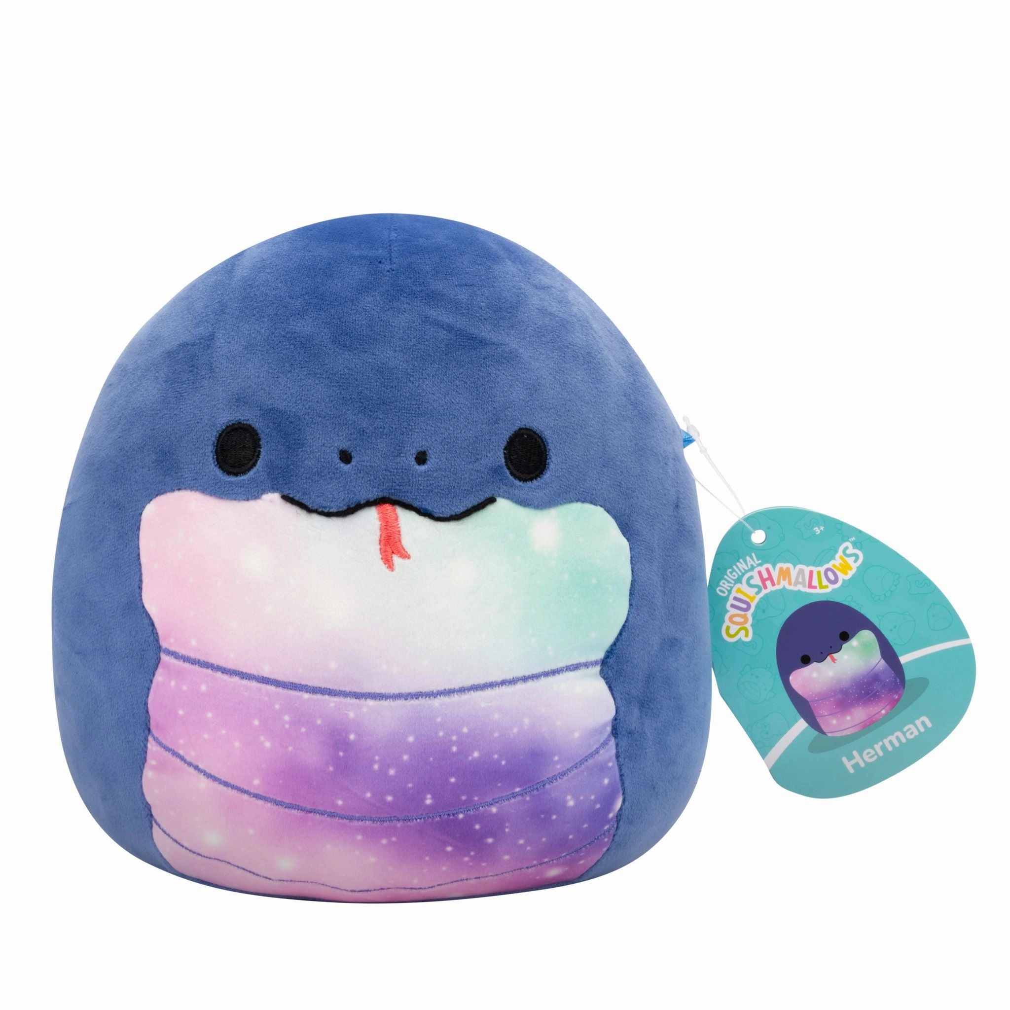 Squishmallows 7.5 Inch Plush S20 Herman Navy Blue Snake With Space Belly