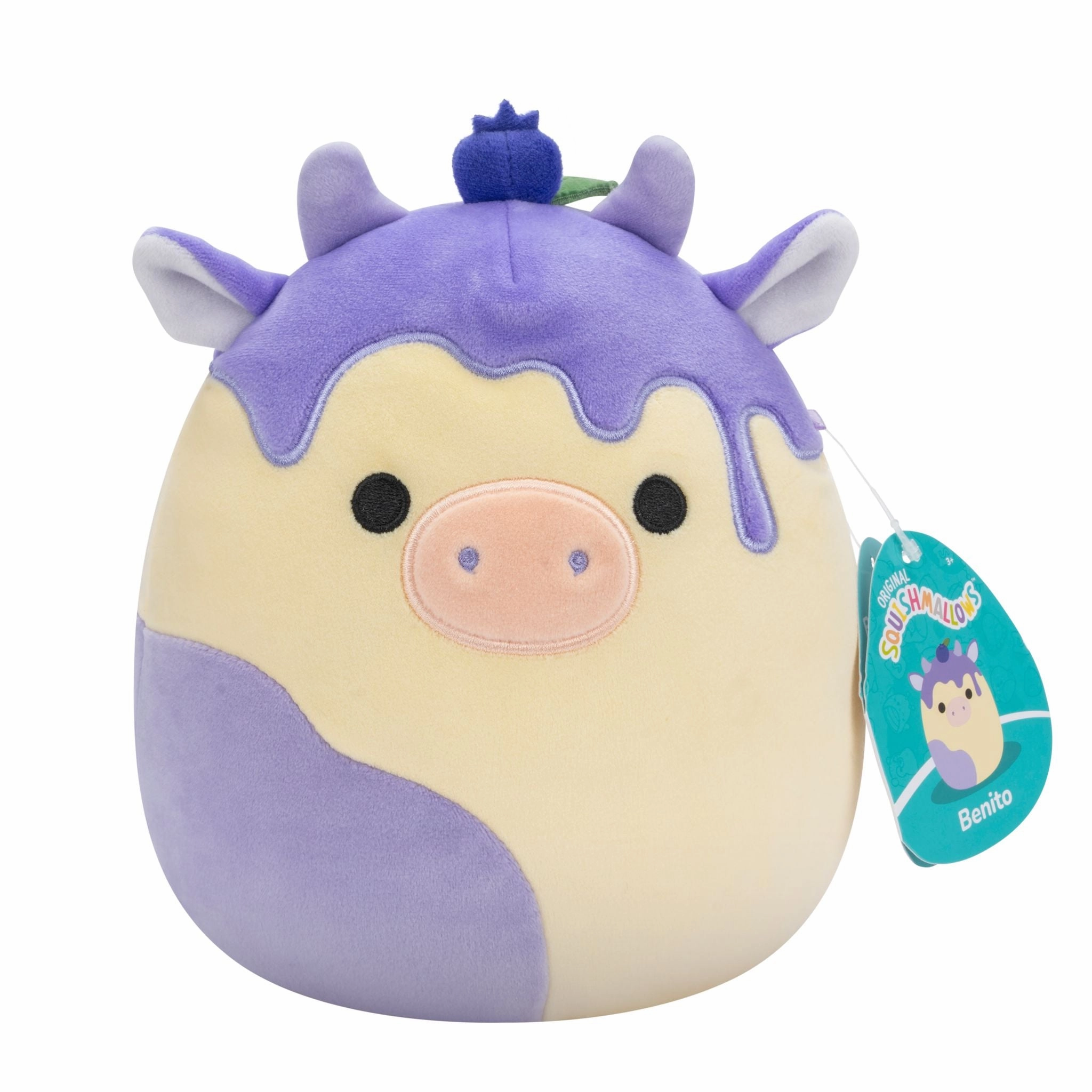 Squishmallows Hybrid Sweets 7.5 Inch Plush Benito Blueberry Cheesecake Cow