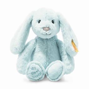 Steiff 26cm Blue My First Steiff Hoppie Rabbit Toy Suitable from Birth