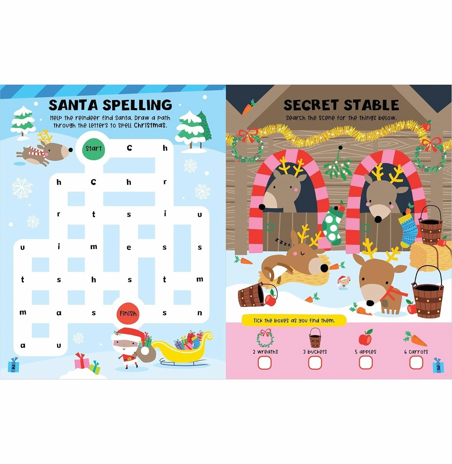 Sticker Activity Books Reindeer Express Activity Book