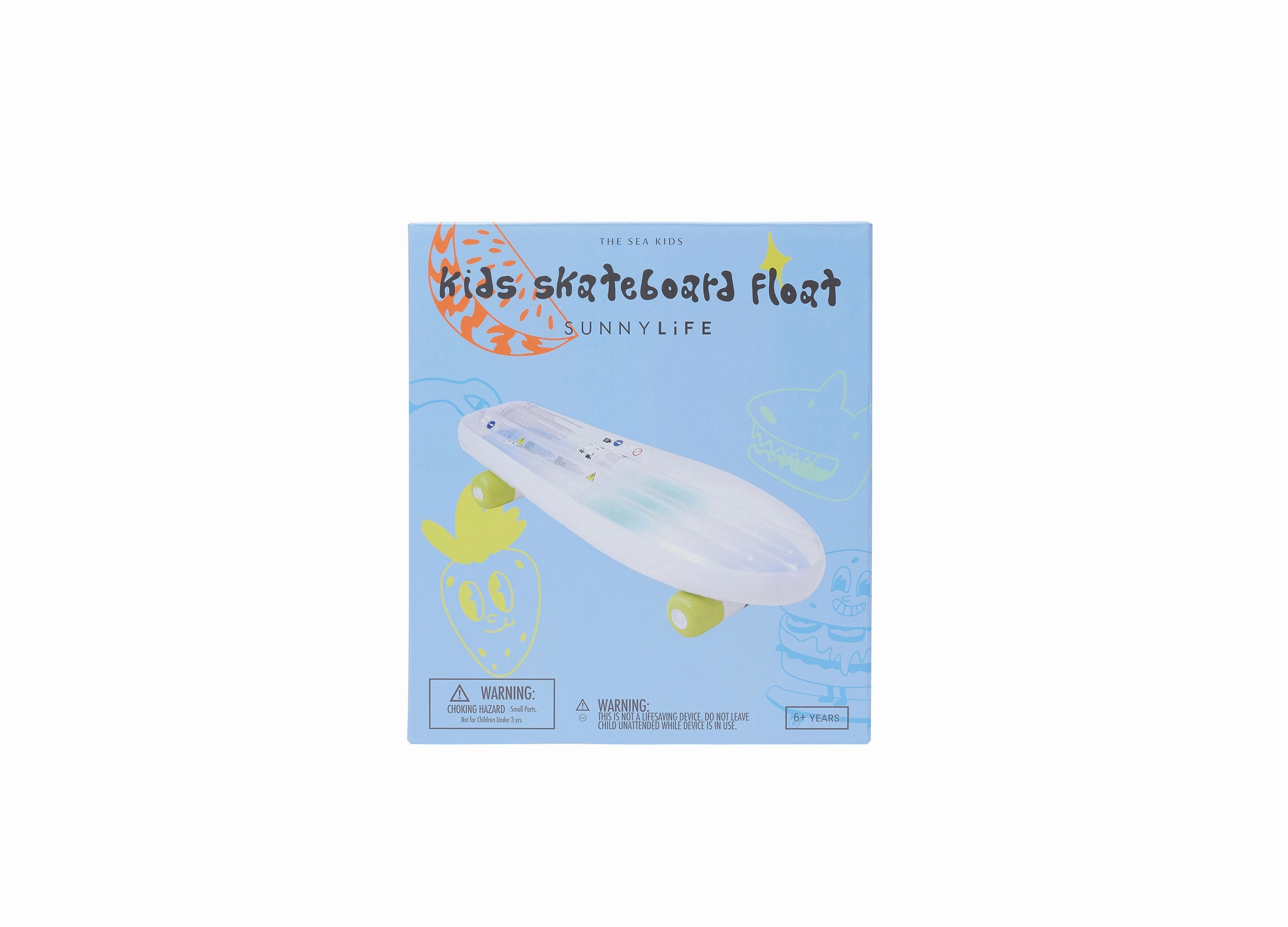 Sunnylife Inflatable Skateboard Pool Float for Kids