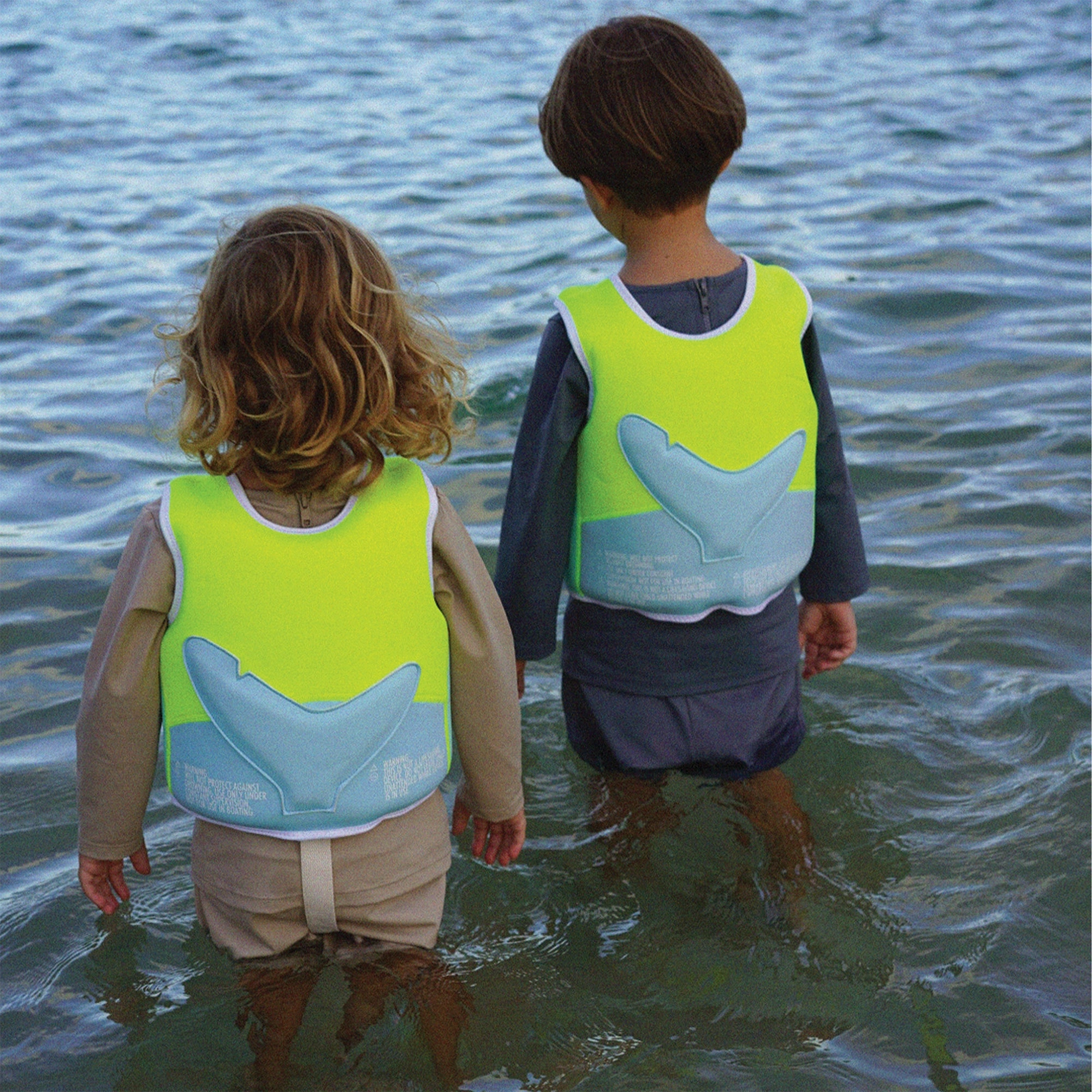 Sunnylife Kids Swim Vest Salty the Shark, Neon Yellow, Ages 2-3