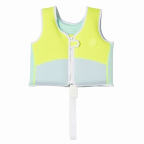 Sunnylife Kids Swim Vest Salty the Shark, Neon Yellow, Ages 2-3