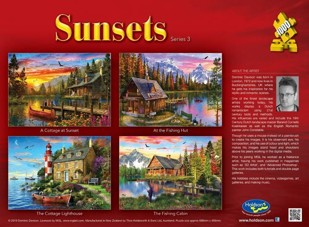 SUNSETS SERIES 3 AT THE FISHING HUT 1000 PIECE PUZZLE