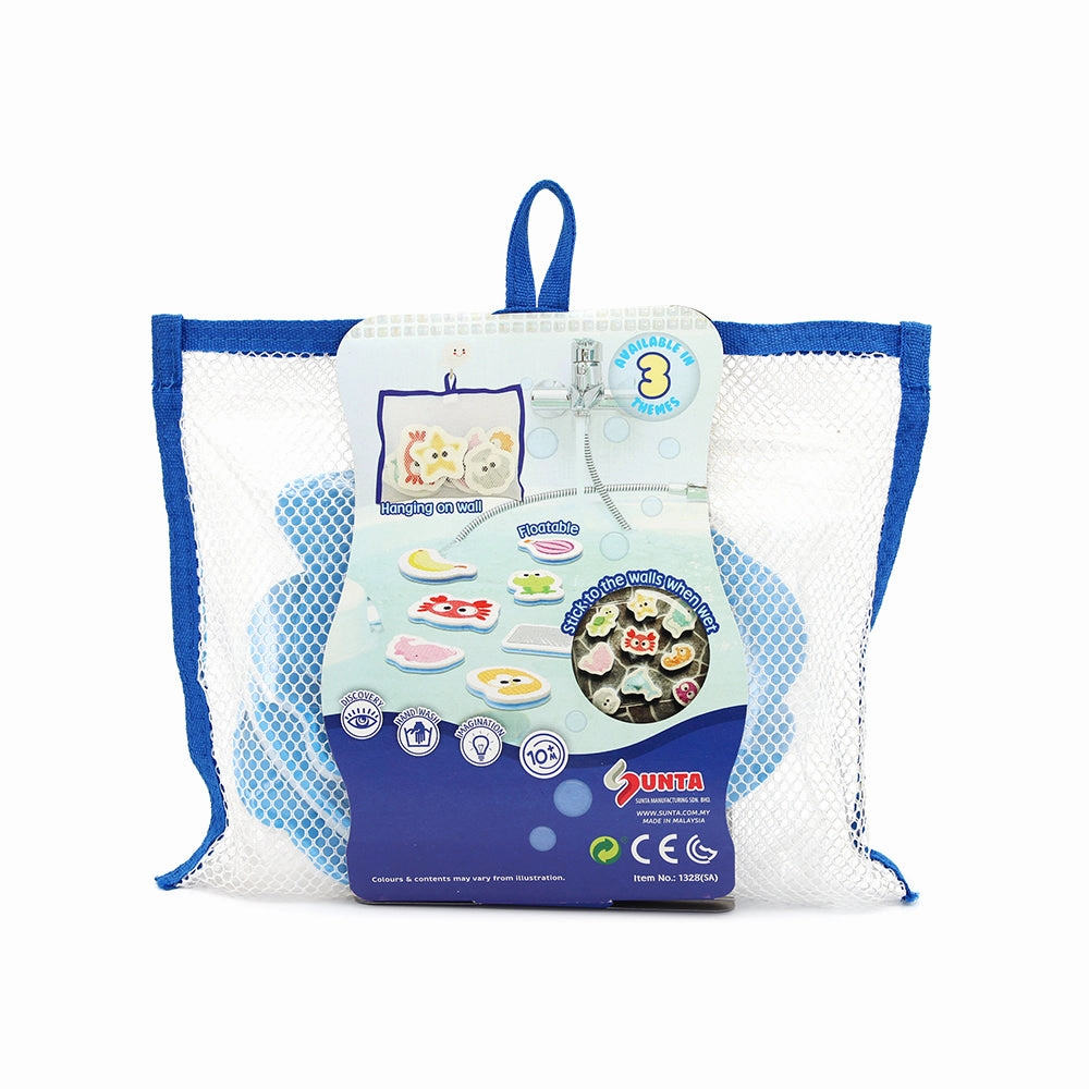 Sunta 9Pcs Sea Animals HTF Printed Bath Tub Toy