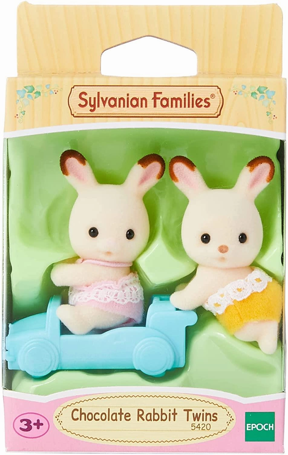 Sylvanian Families Chocolate Rabbit Twins Toy Playset for Age 3 and Up
