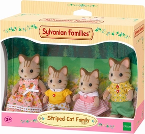 Sylvanian Families Striped Cat Family Toy Playset for Ages 3 and Up