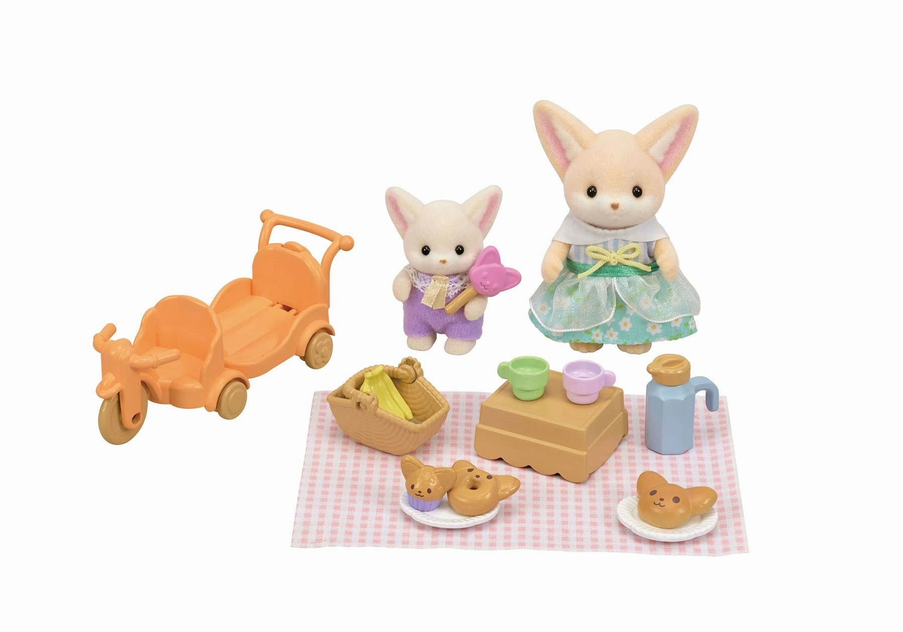 Sylvanian Families Sunny Picnic Set Fennec Fox Sister & Baby Ages 3 
