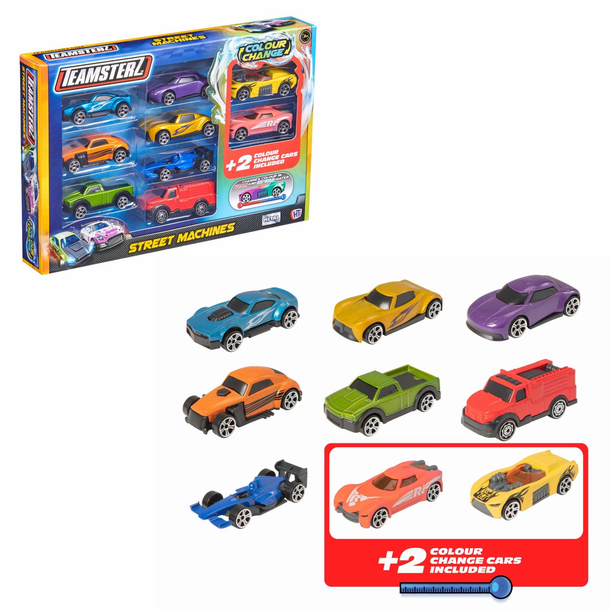 Teamsterz Racing Cars  - With 2 Colour Changing Cars