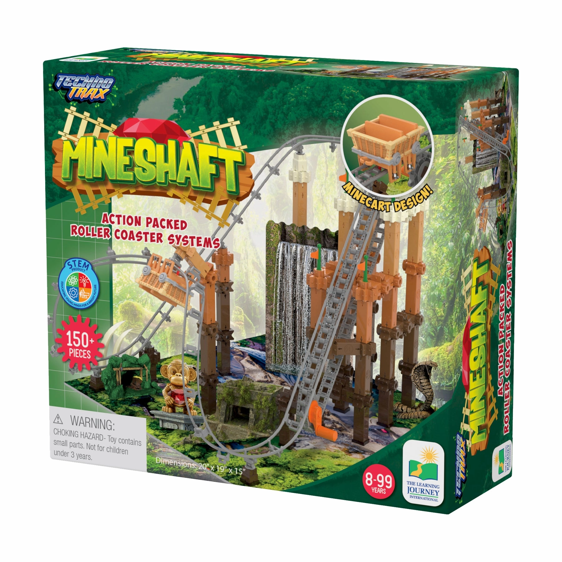 Techno Trax Mineshaft Roller Coaster Building Set - 150  Pieces