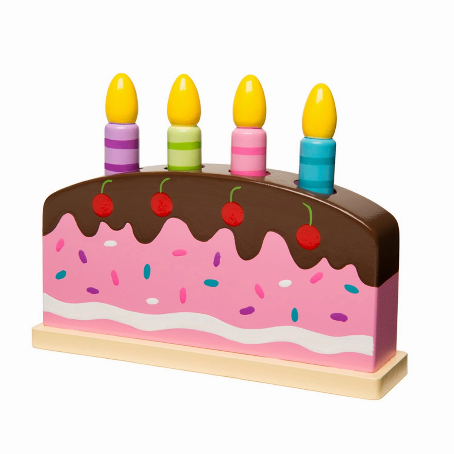 The Original Toy Company Wooden Pop Up Birthday Cake  Multicolor
