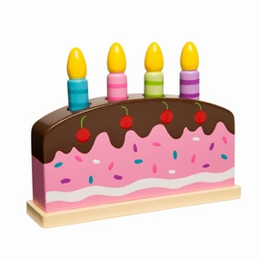The Original Toy Company Wooden Pop Up Birthday Cake  Multicolor