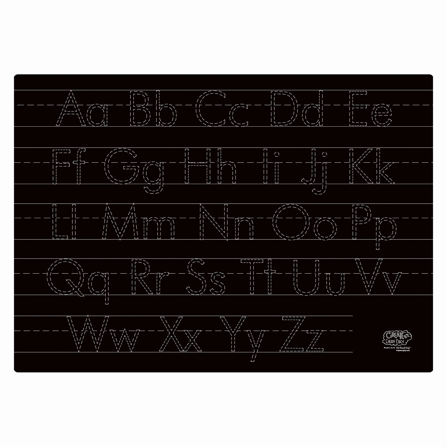 The Pencil Grip Two-Sided Letters Activity Playmat - Assorted Colors - Pack of 6