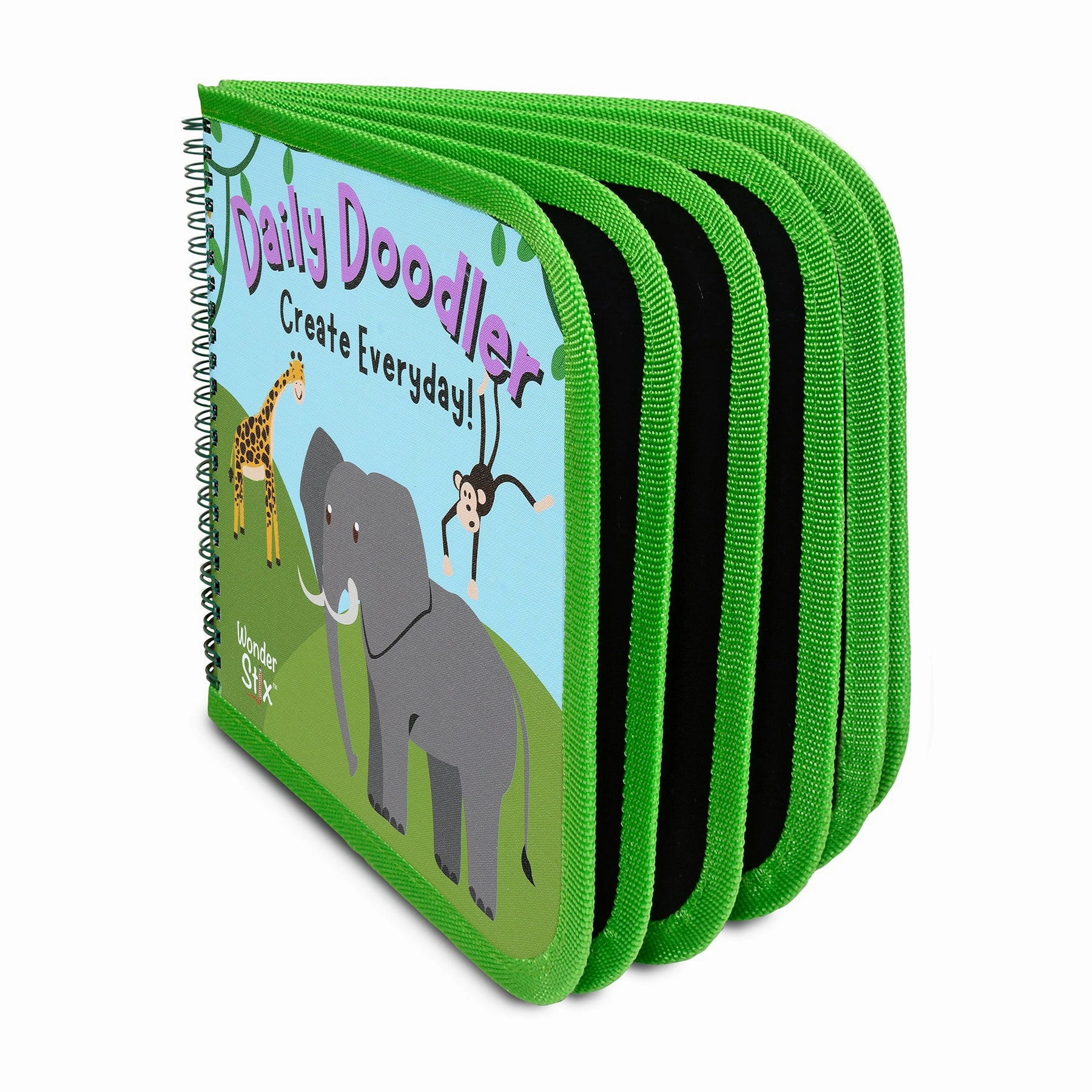 The Pencil Grip Wild Animals Daily Doodler Activity Book with Wonder Stix