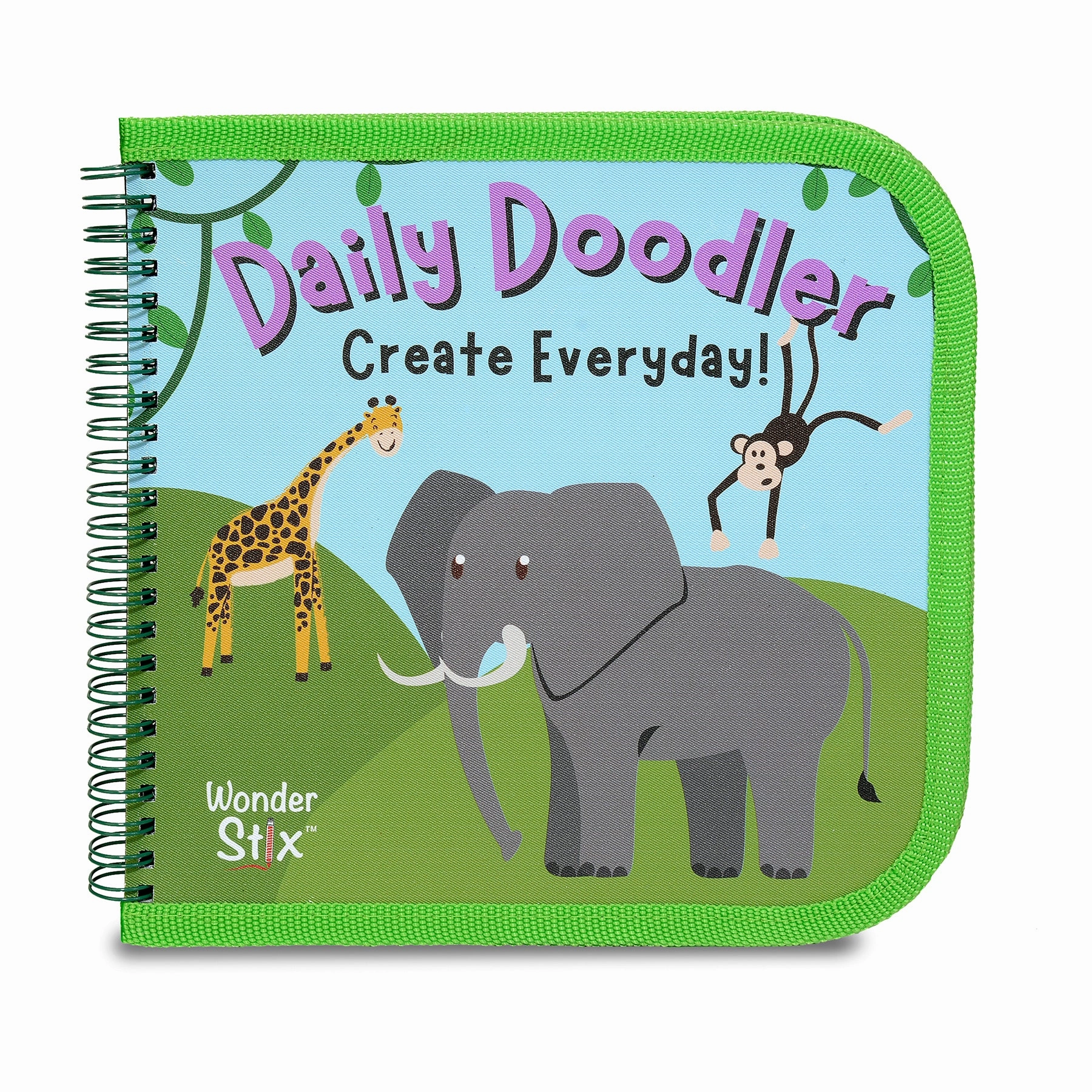 The Pencil Grip Wild Animals Daily Doodler Activity Book with Wonder Stix