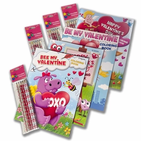 Three Little Twigs: Valentine's 8pc Coloring Book Bundle for Kids Age 3 