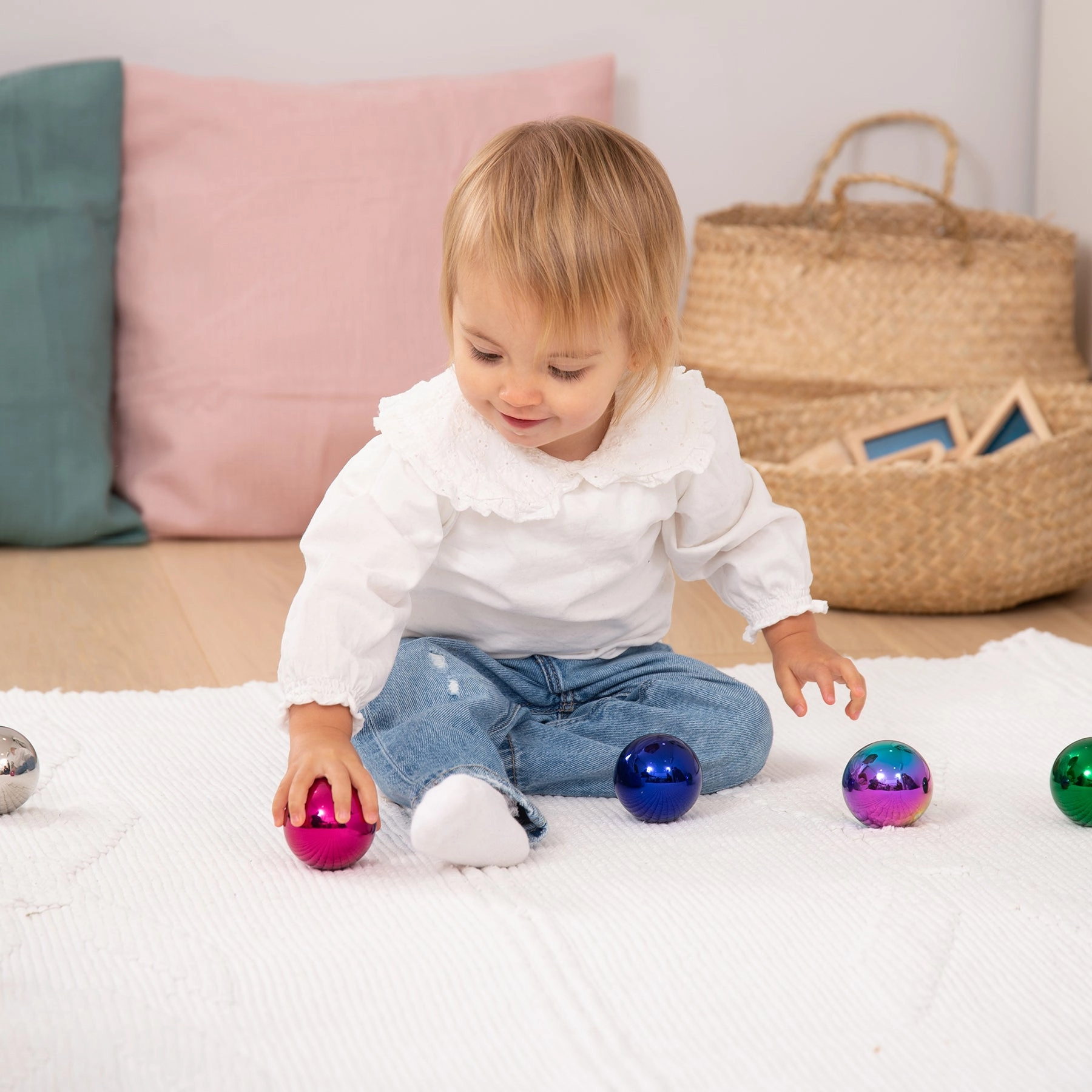 TickiT Sensory Reflective Color Mystery Balls - Set of 6