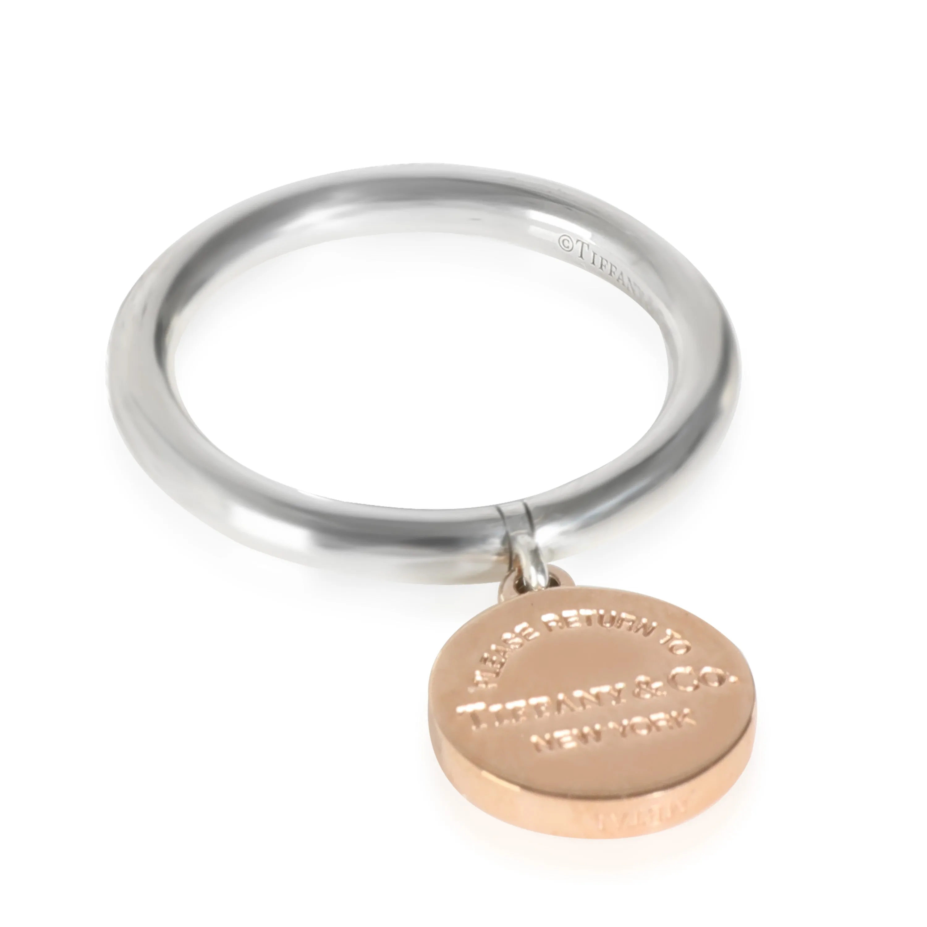 Tiffany & Co. Jewelry Return To Tiffany Charm Ring in Sterling Silver & Rubedo