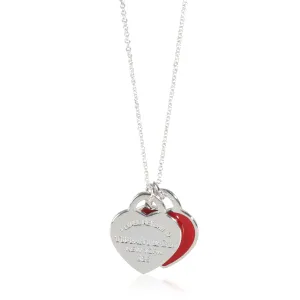 Tiffany & Co. Jewelry Return To Tiffany Double Heart Tag Pendant With Red Enamel, Small