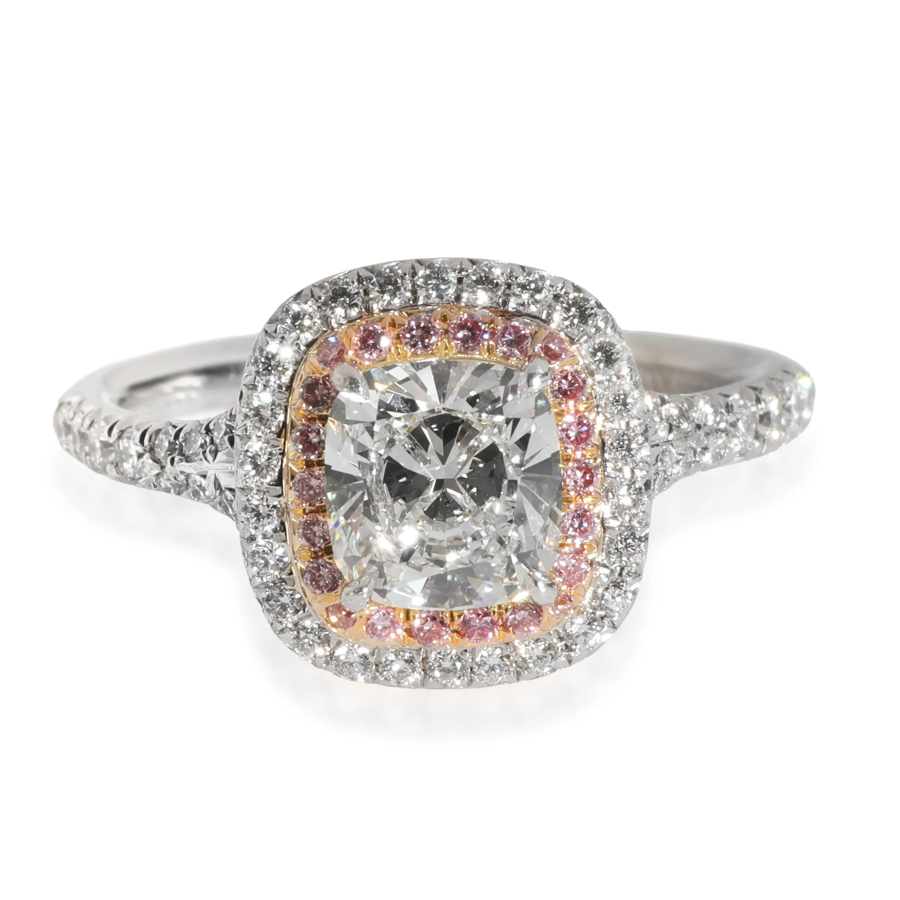 Tiffany & Co. Jewelry Soleste Engagement Ring in 18k Pink Gold/Platinum H VS1 1.52 CTW
