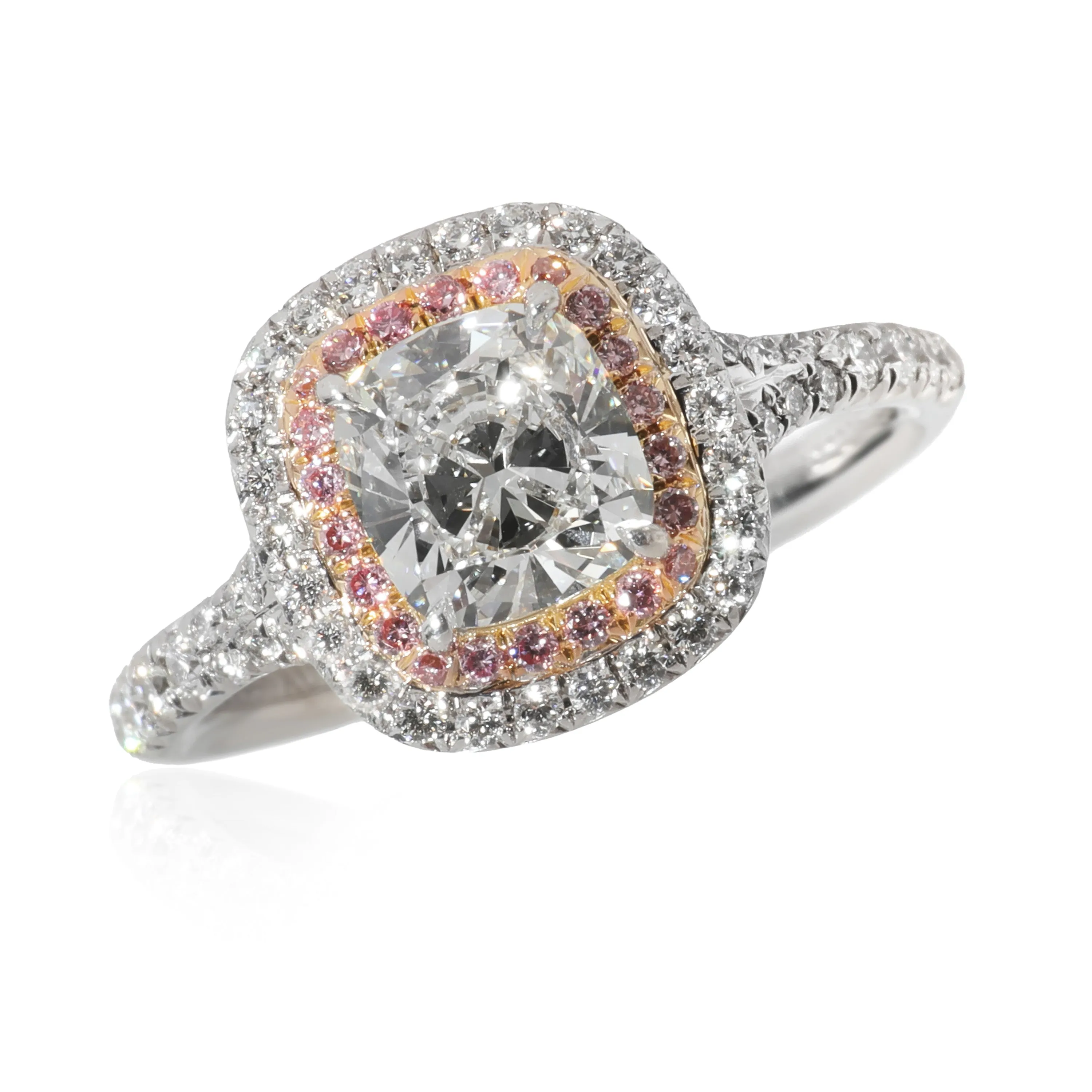 Tiffany & Co. Jewelry Soleste Engagement Ring in 18k Pink Gold/Platinum H VS1 1.52 CTW