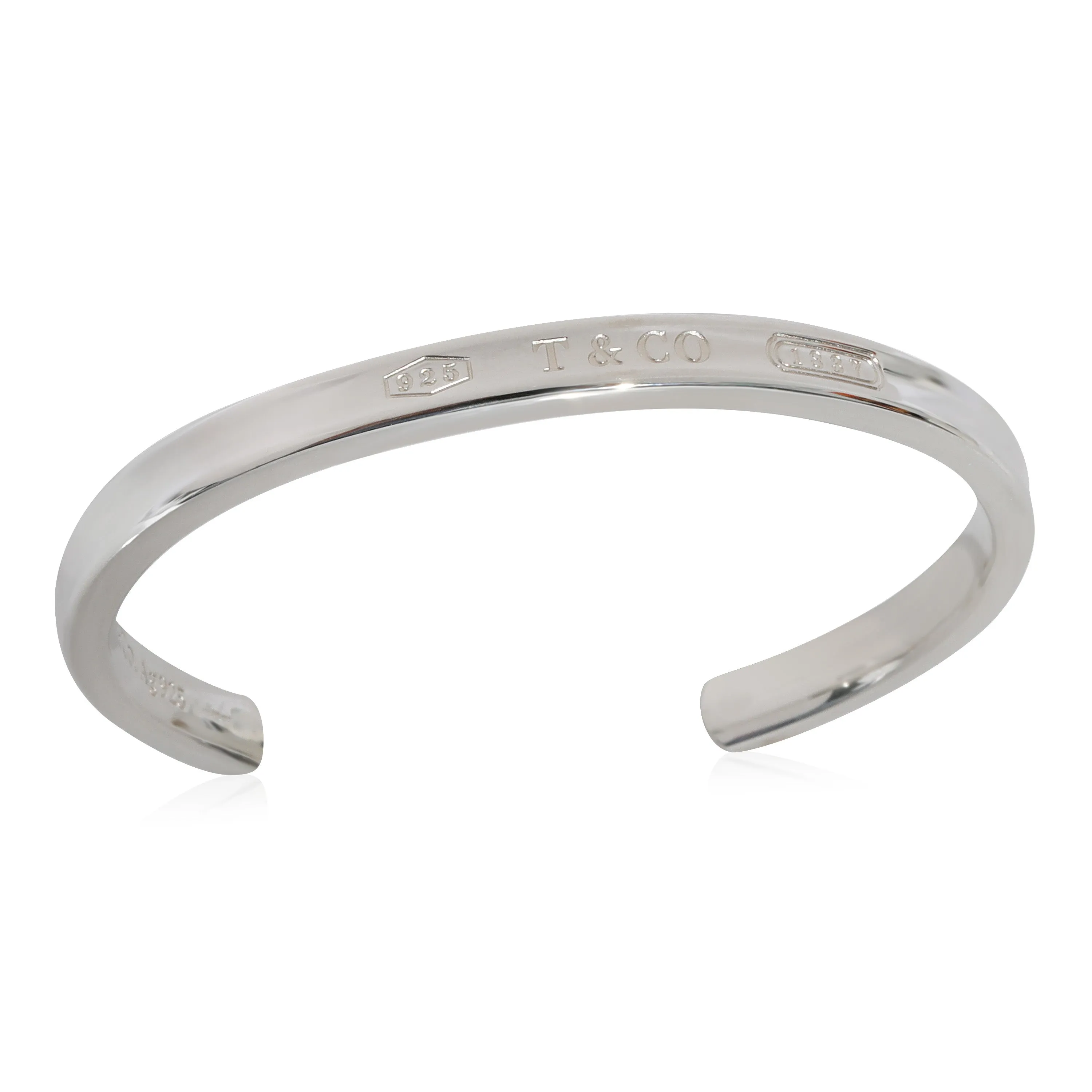 Tiffany & Co. Jewelry Tiffany & Co. 1837 Narrow Cuff Bracelet in Sterling Silver, Small Size