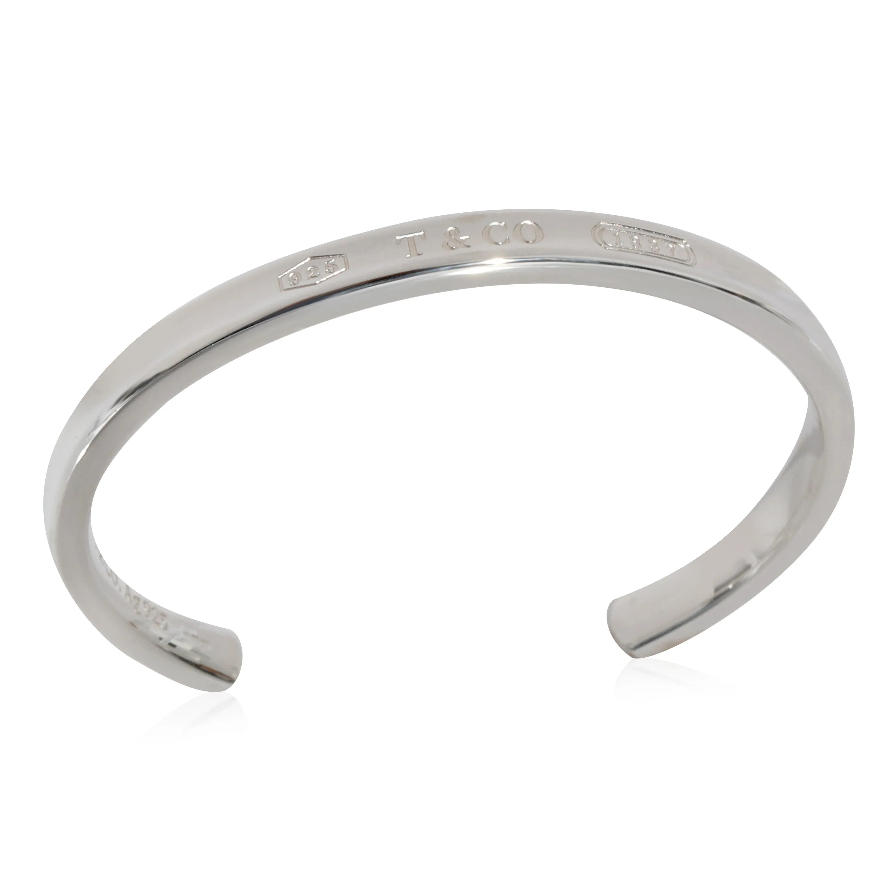 Tiffany & Co. Jewelry Tiffany & Co. 1837 Narrow Cuff Bracelet in Sterling Silver, Small Size