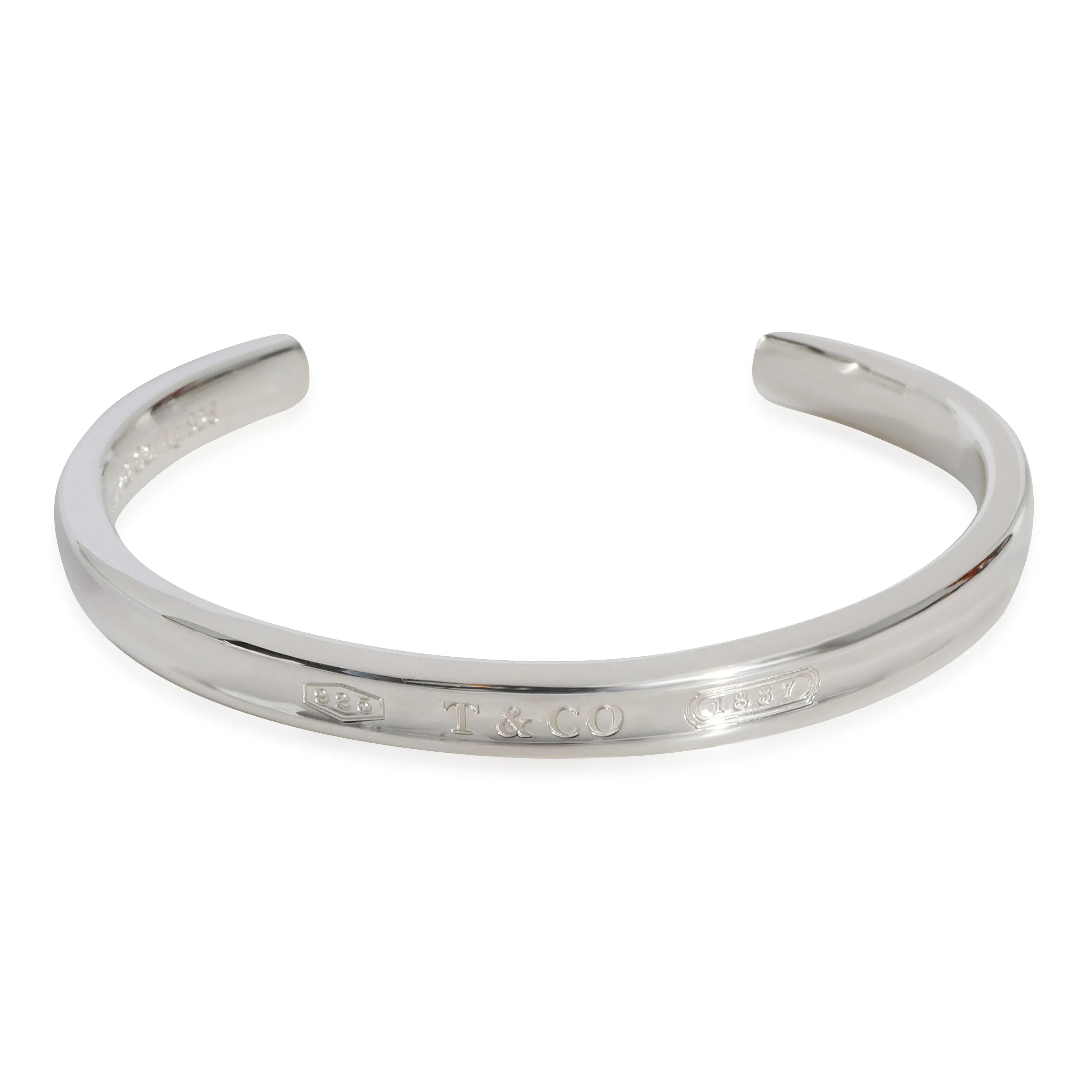 Tiffany & Co. Jewelry Tiffany & Co. 1837 Narrow Cuff Bracelet in Sterling Silver, Small Size