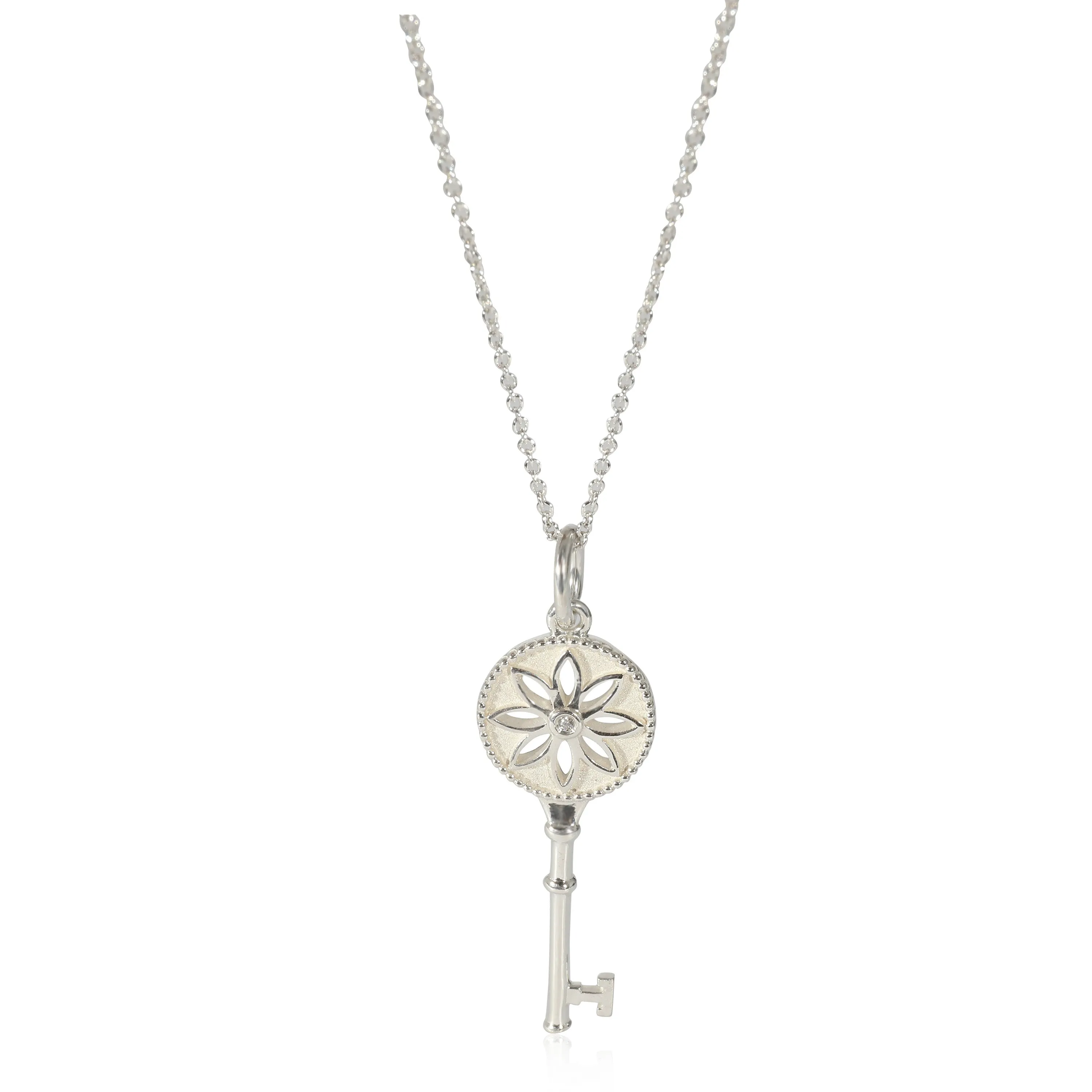 Tiffany & Co. Jewelry Tiffany & Co. Daisy Key Diamond Pendant in Sterling Silver 0.01 CTW
