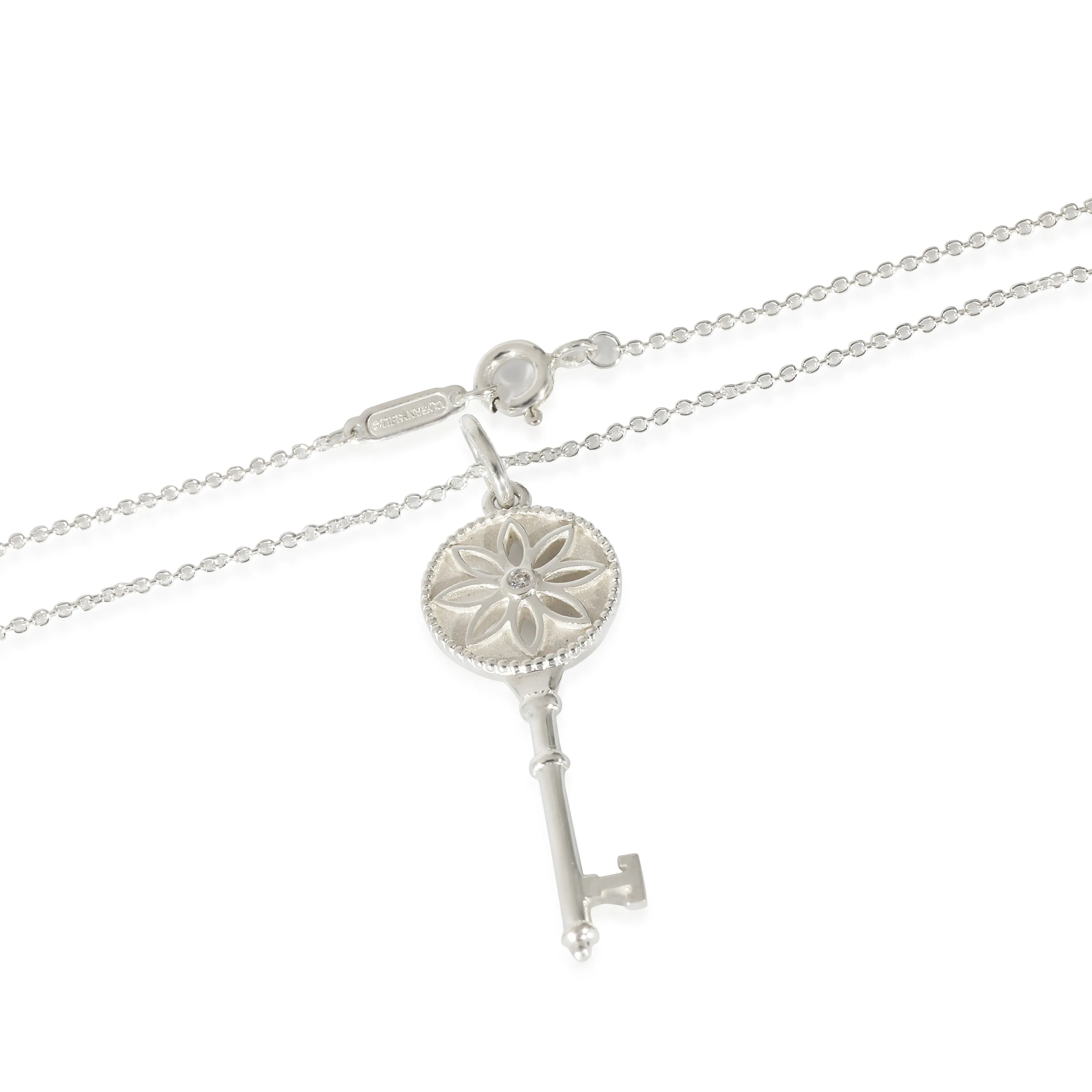 Tiffany & Co. Jewelry Tiffany & Co. Daisy Key Diamond Pendant in Sterling Silver 0.01 CTW