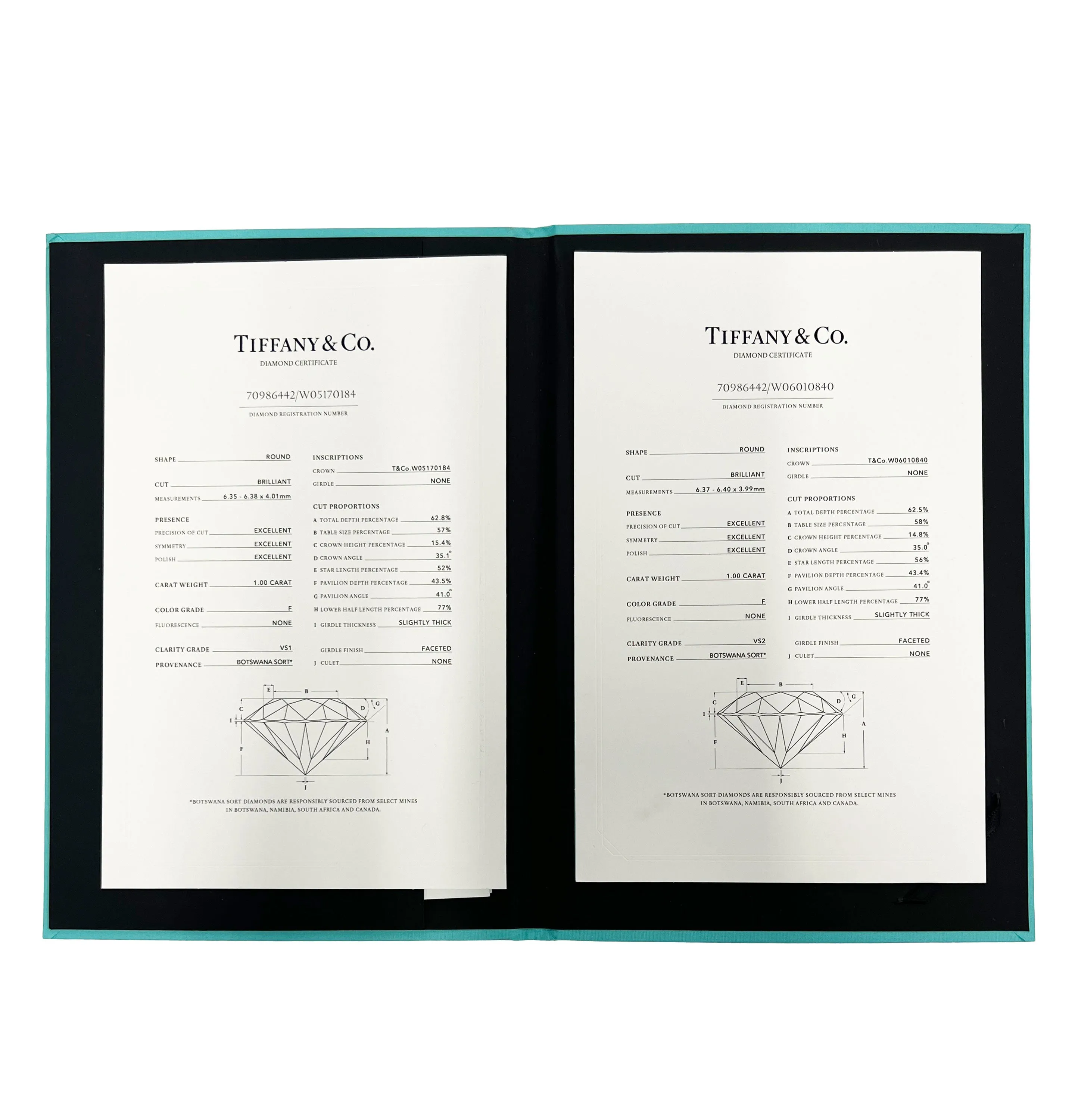 Tiffany & Co. Jewelry Tiffany & Co. Diamond Stud Earrings in Platinum F VS2 2.00 CTW