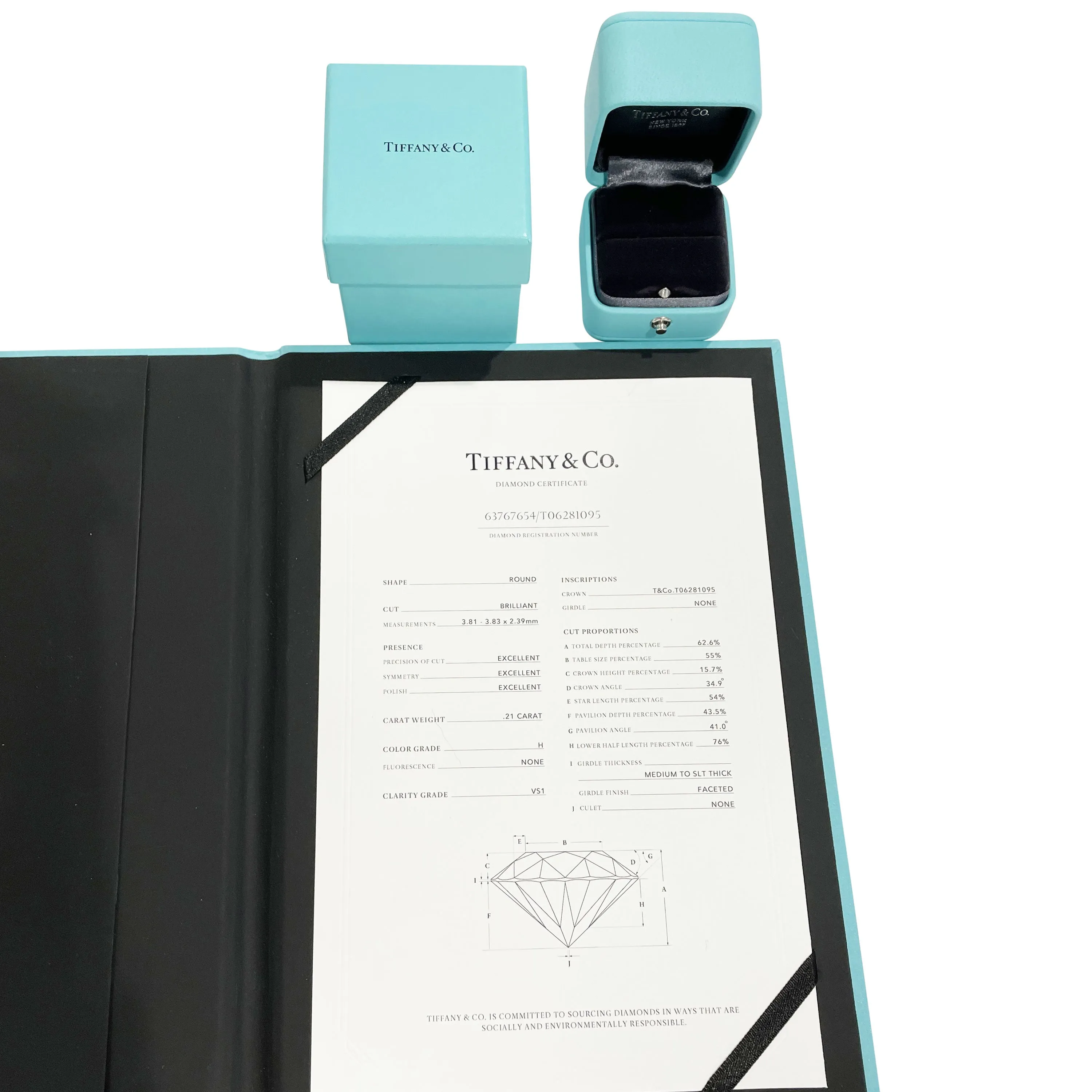Tiffany & Co. Jewelry Tiffany & Co. Harmony Diamond Solitaire Ring in  Platinum H VS1 0.21 CTW