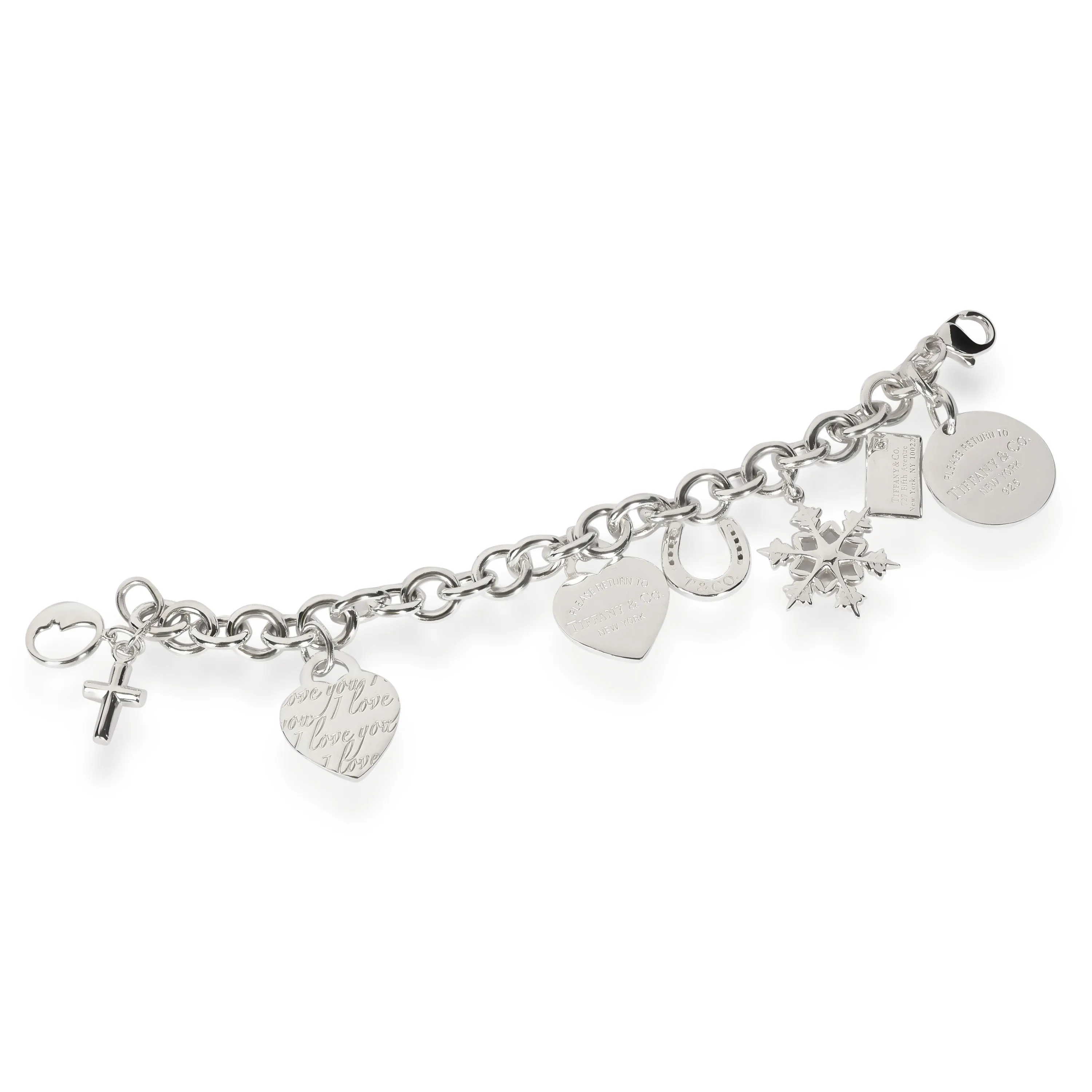 Tiffany & Co. Jewelry Tiffany & Co. Heart Tag Snowflake Charm Bracelet in  Sterling Silver