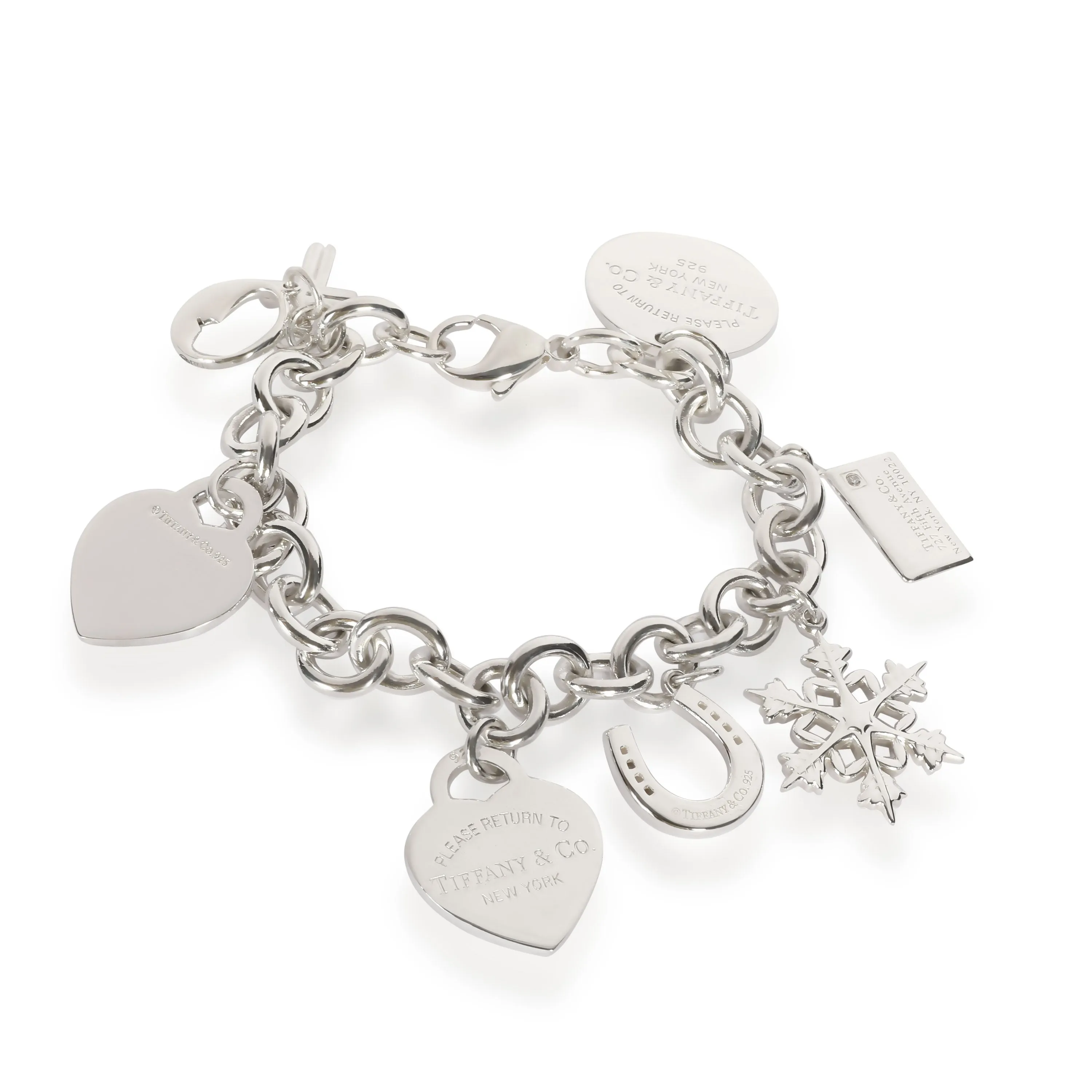Tiffany & Co. Jewelry Tiffany & Co. Heart Tag Snowflake Charm Bracelet in  Sterling Silver