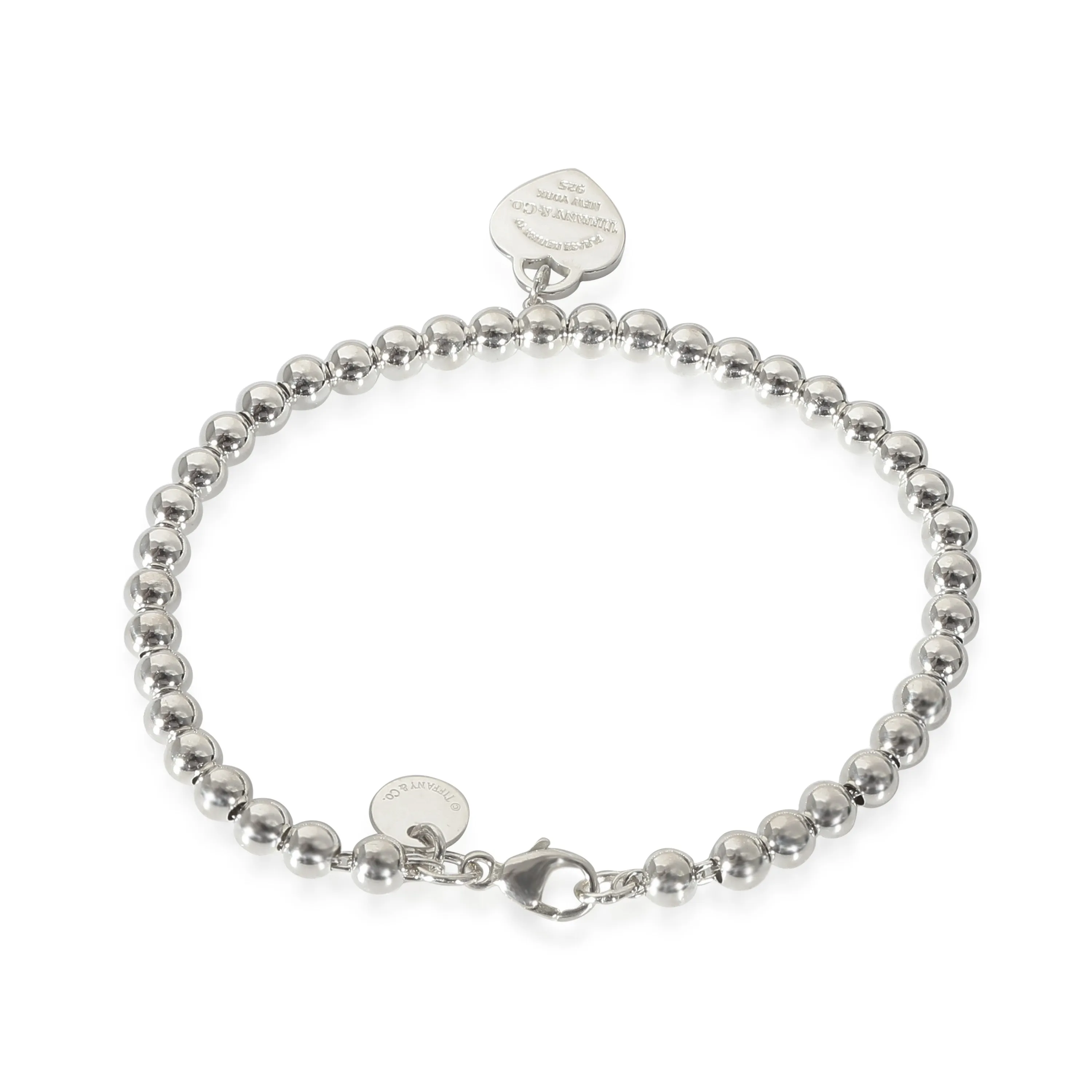 Tiffany & Co. Jewelry Tiffany & Co. Return To Tiffany Blue Enamel Heart Bracelet in Sterling Silver
