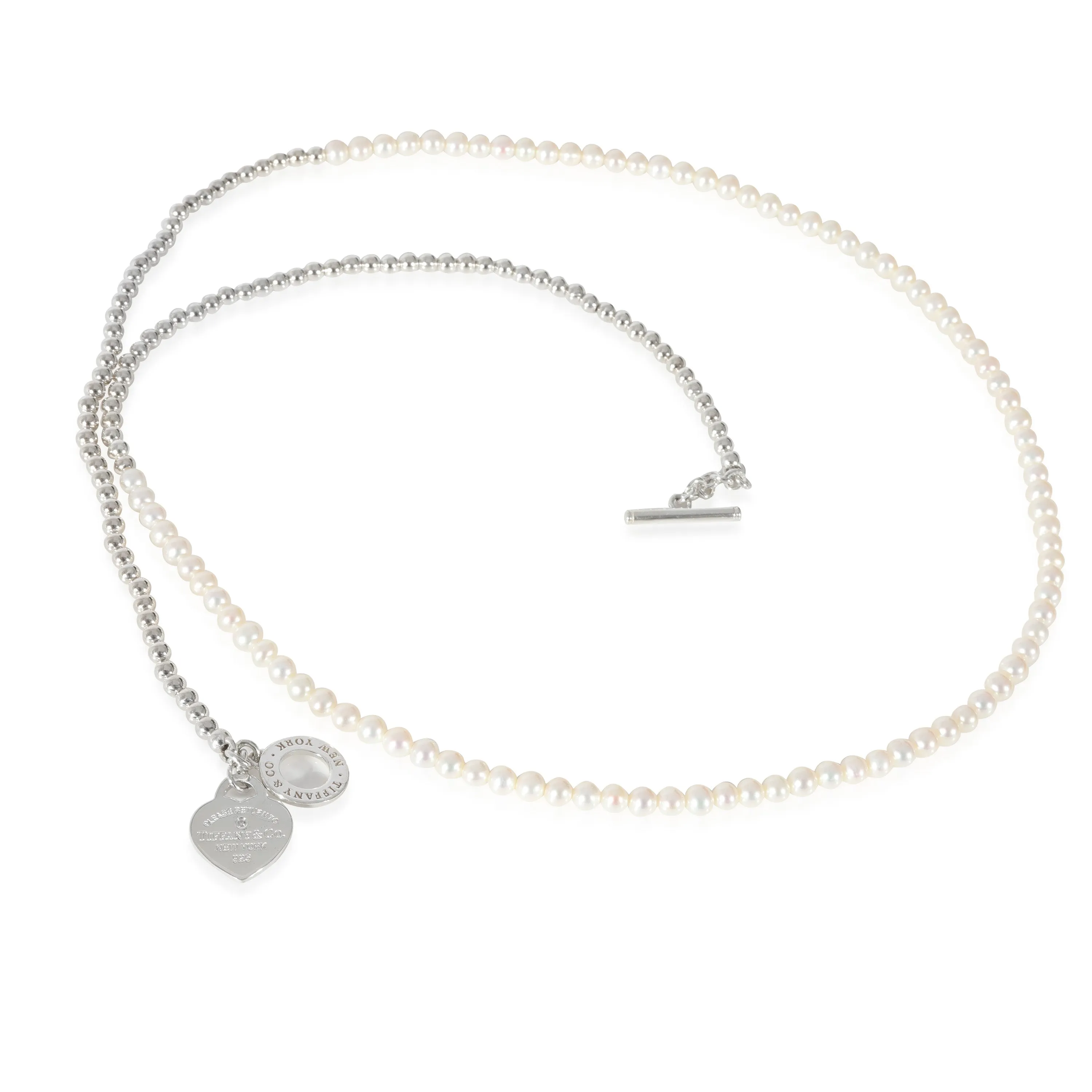 Tiffany & Co. Jewelry Tiffany & Co. Return To Tiffany Wrap Necklace in Sterling Silver & Pearls
