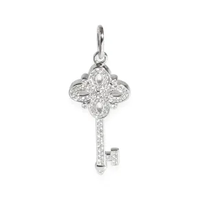 Tiffany & Co. Jewelry Victoria Key Pendant in 18k White Gold 0.09 CTW