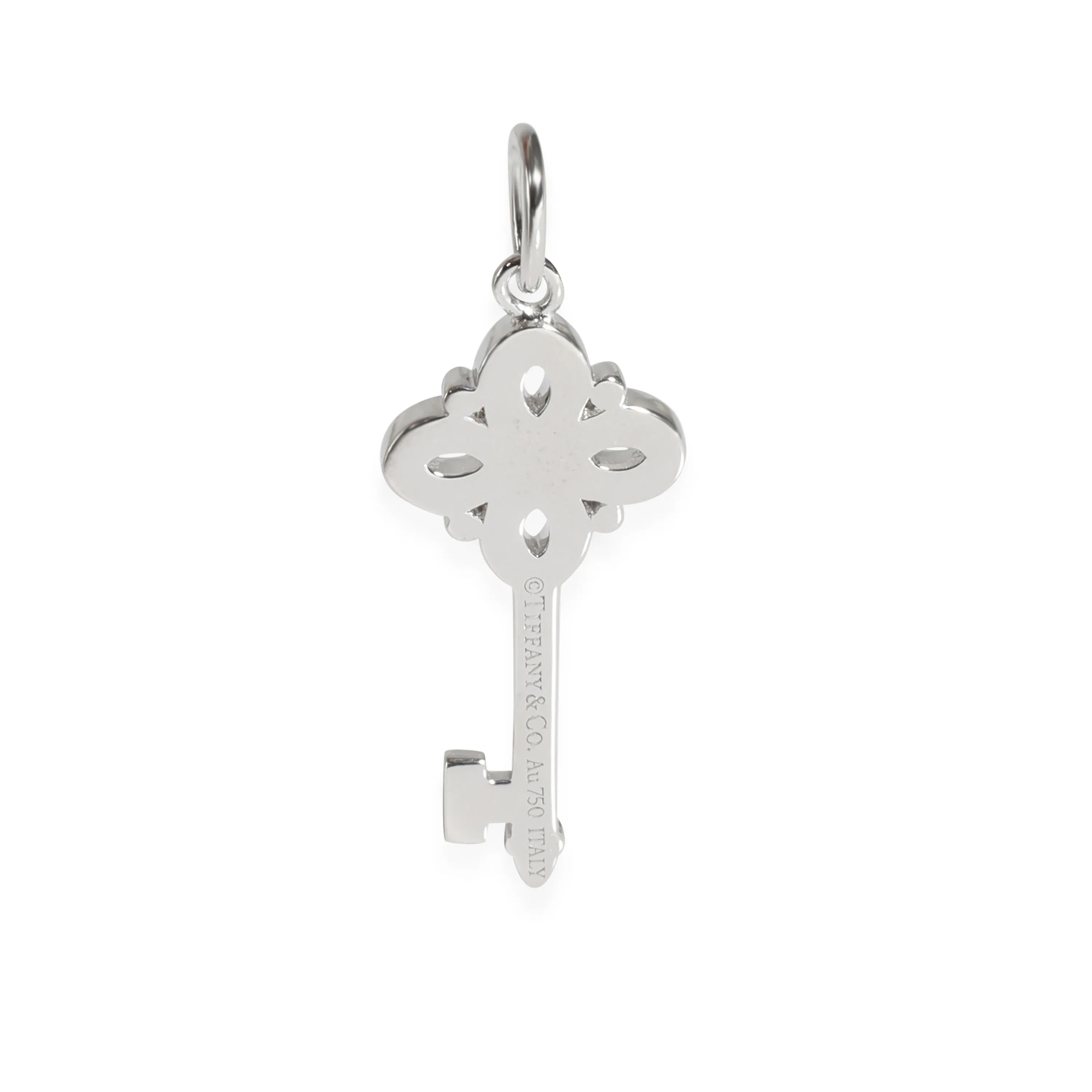 Tiffany & Co. Jewelry Victoria Key Pendant in 18k White Gold 0.09 CTW