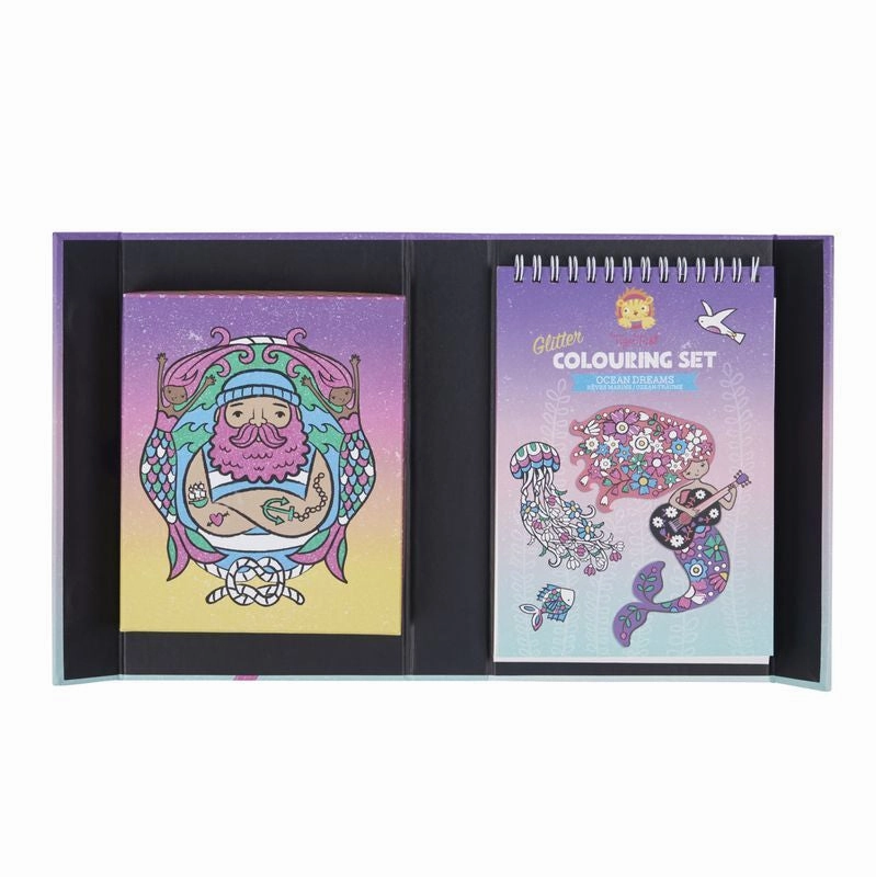 Tiger Tribe Glitter Colouring Set Ocean Dreams