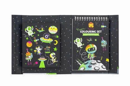 Tiger Tribe Neon Colouring Set Outer Space